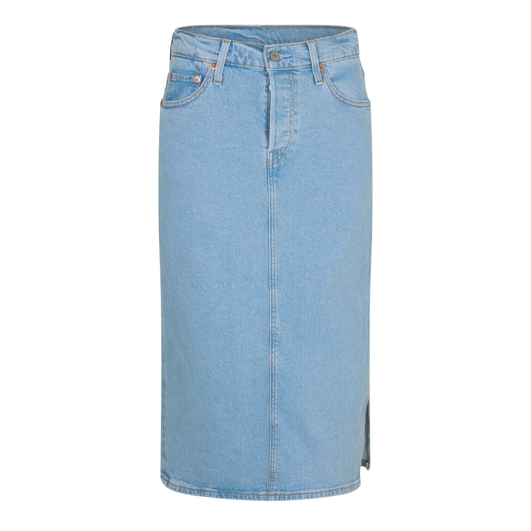 Levis Solid Patterned Side Slit Skirt