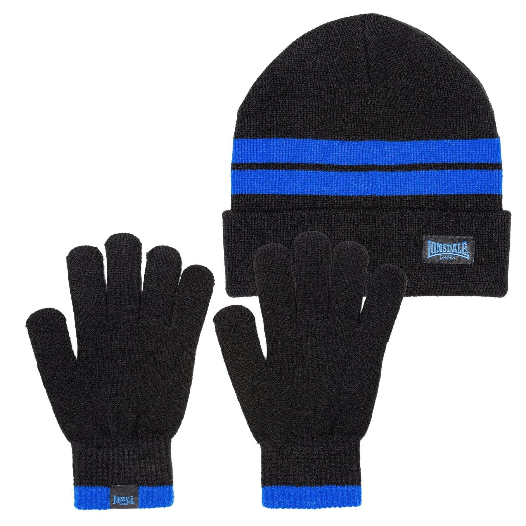 Lonsdale Junior Winter Hat And Gloves Set