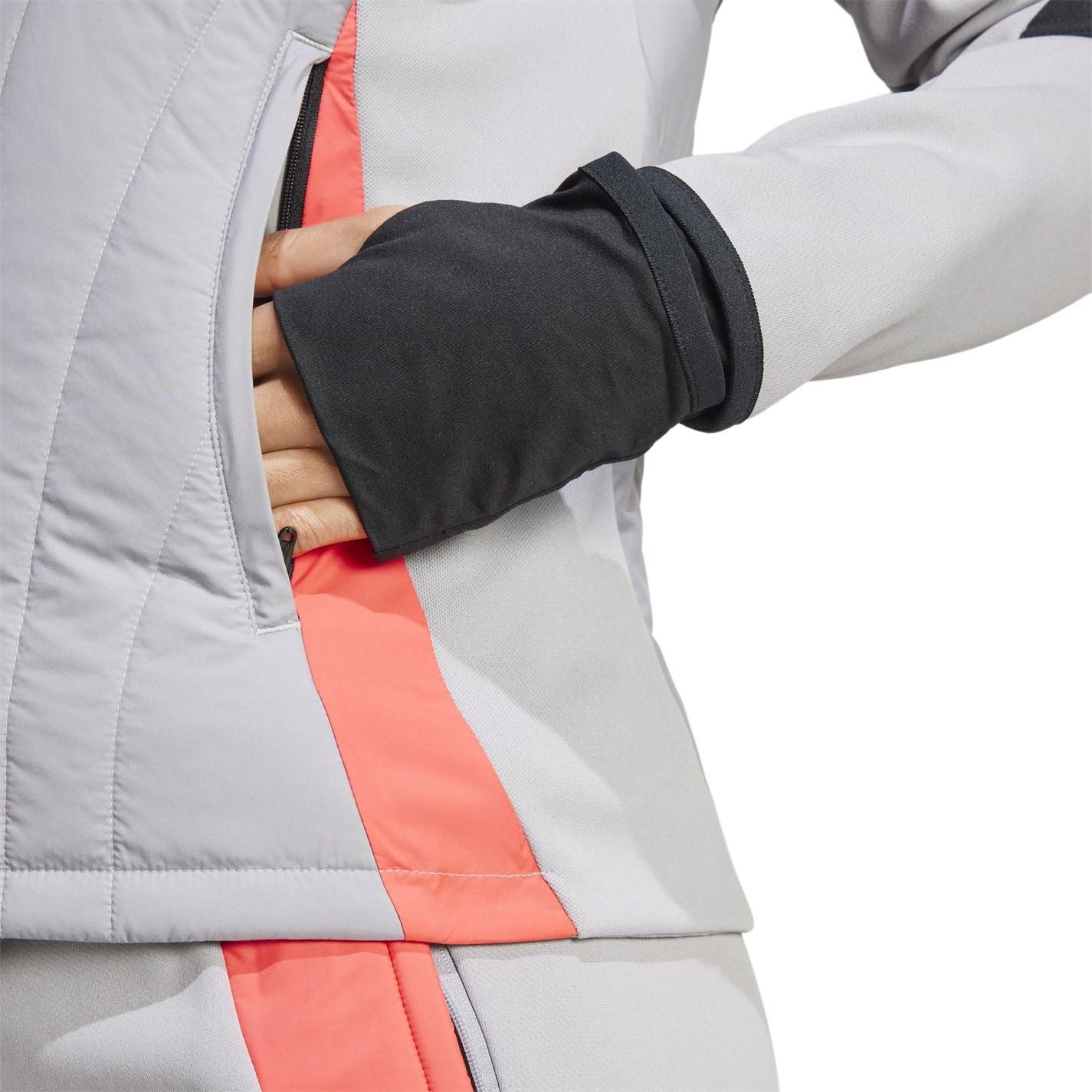 adidas Womens Tiro24c Solid Patterned Ribbed Cuff Performance Vest