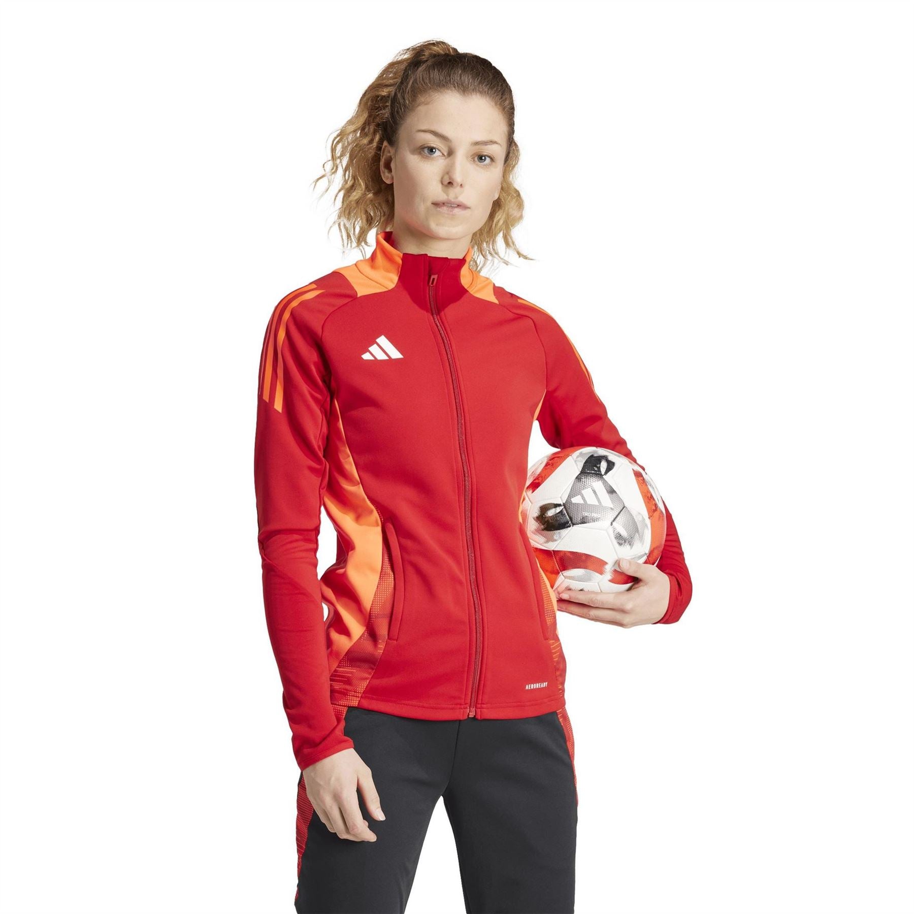adidas Funnel Neck Raglan Sleeve Slim Fit Athletic Top