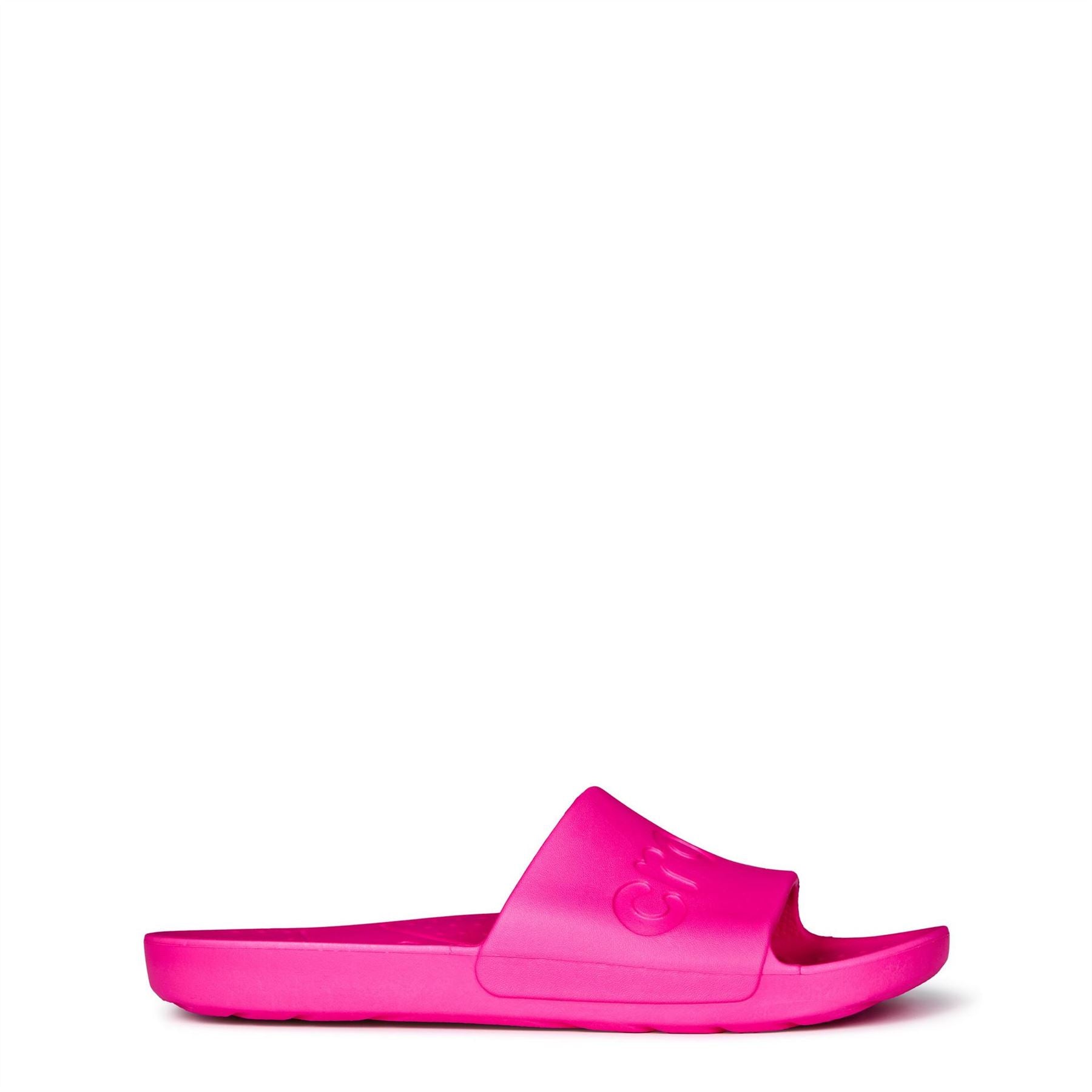 Crocs Logo Print Open Toe Flat Heel Slides