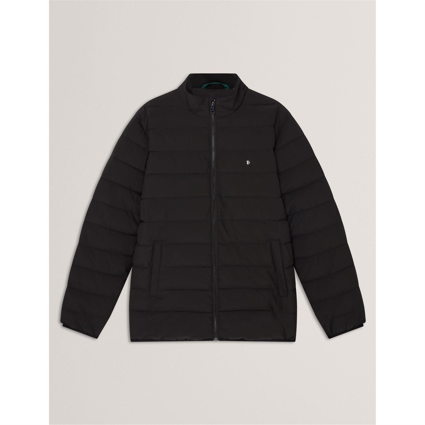 Ted Baker Horizontal Stripe Patterned Puffer Jacket with Zipped Pocket