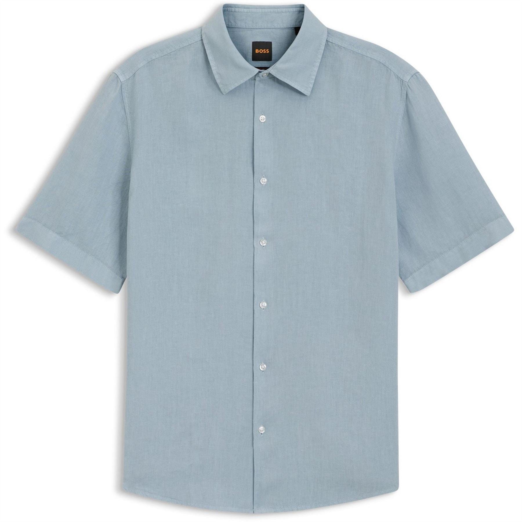 Boss Collared Neck Short Sleeve Regular Fit Shirt