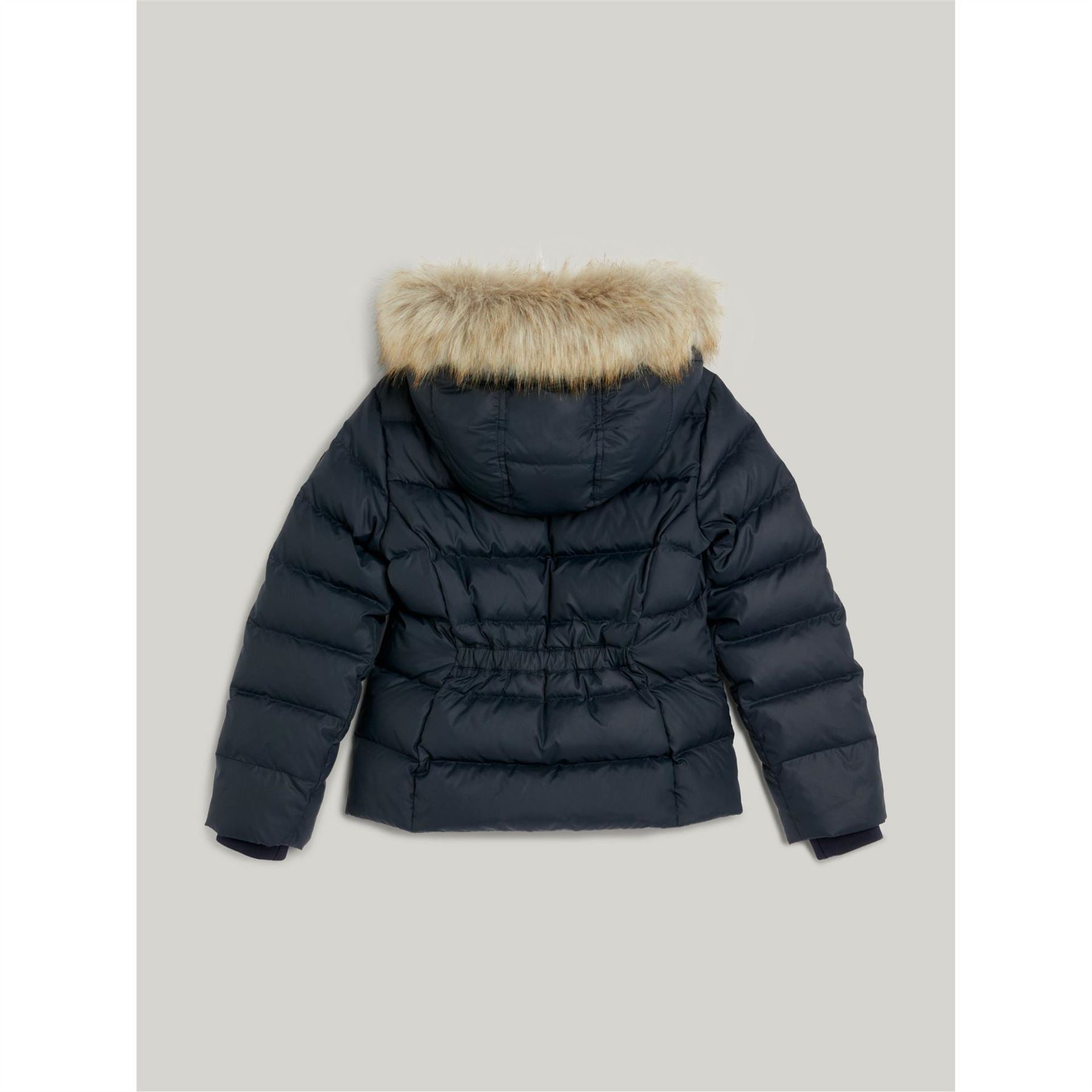 Tommy Hilfiger Faux Fur Hood Short Puffer Jacket