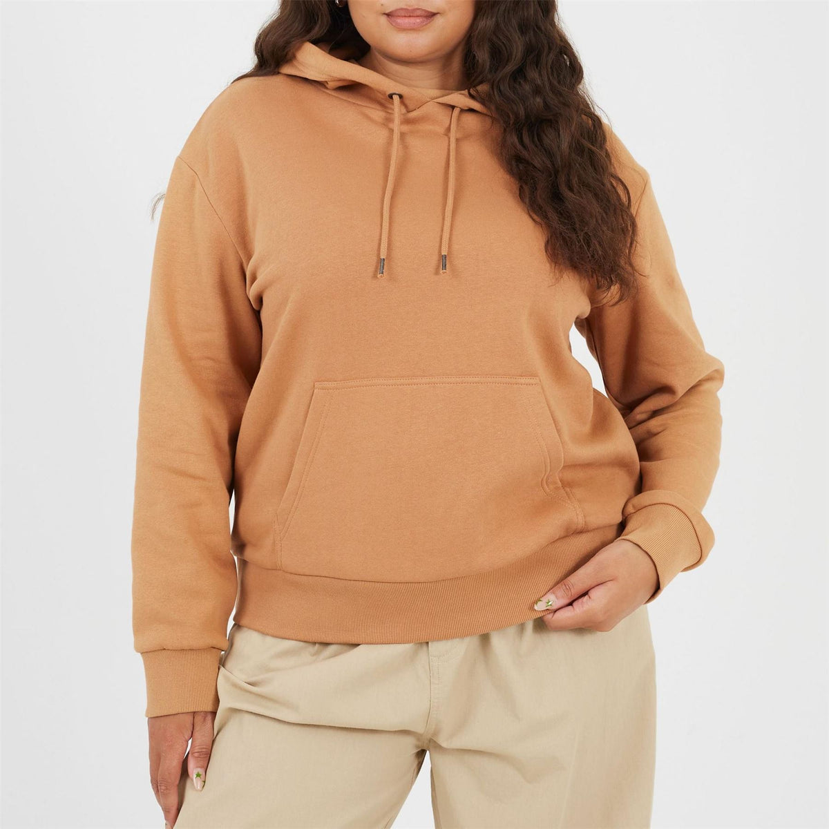 Brave Soul Hooded Neck Long Sleeve Kangaroo Pocket Sweatshirt