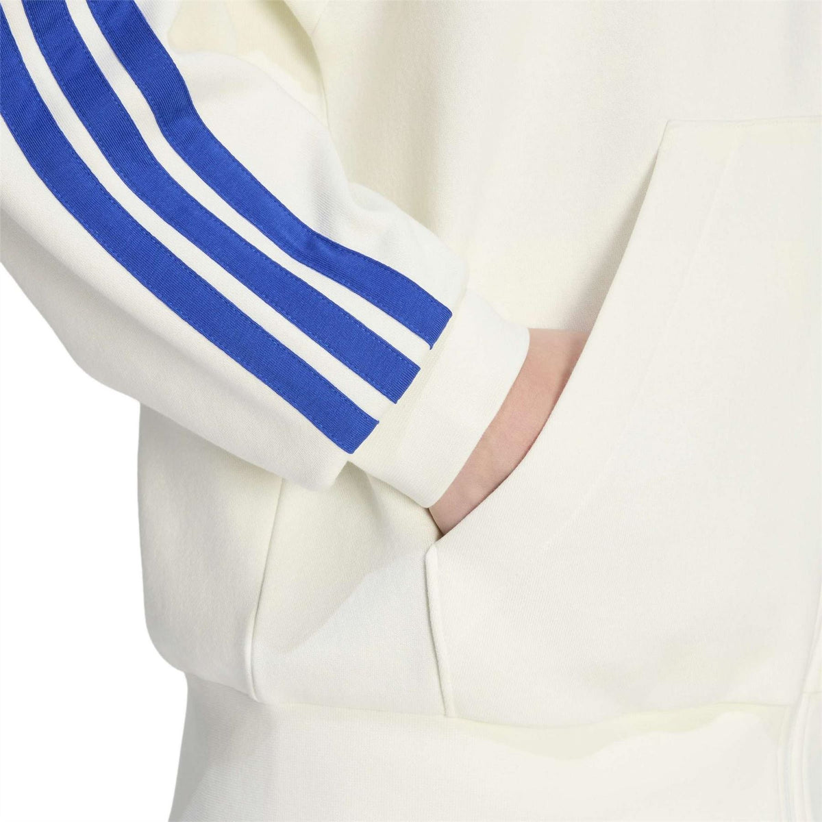 adidas Mens Essentials Fleece 3 Stripes Full Zip Hoodie