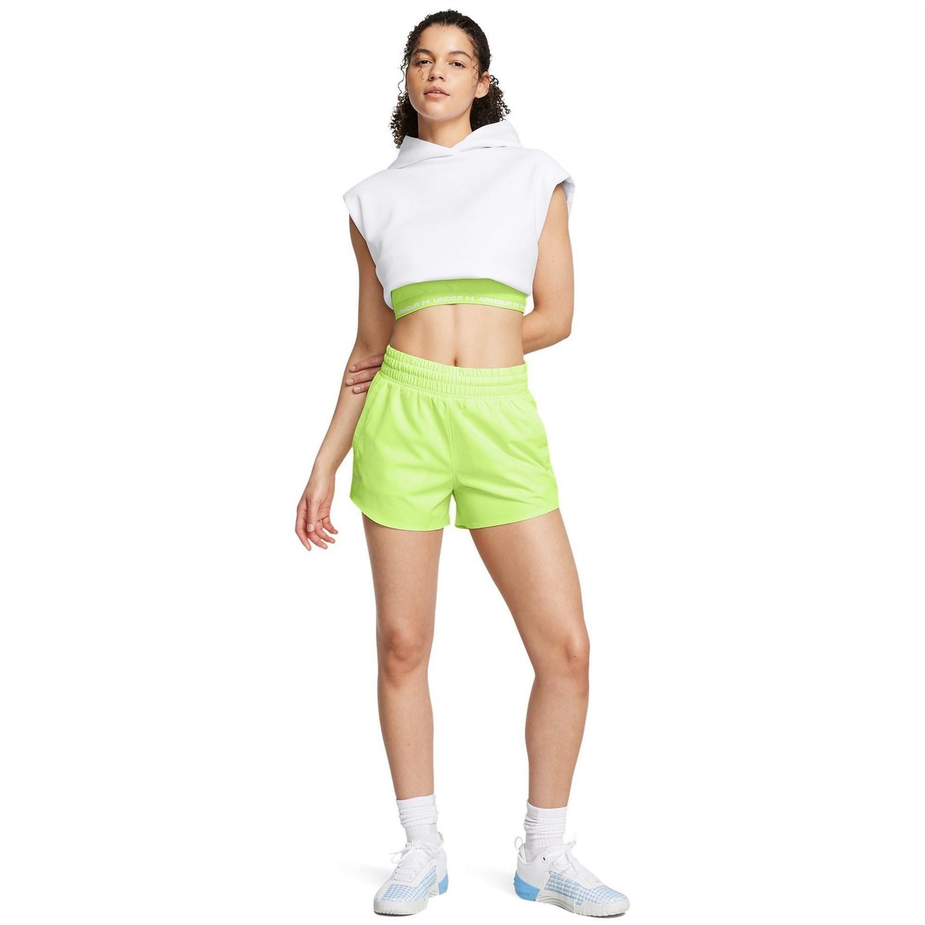 Under Armour Flex Woven Running Shorts with Curved Hem