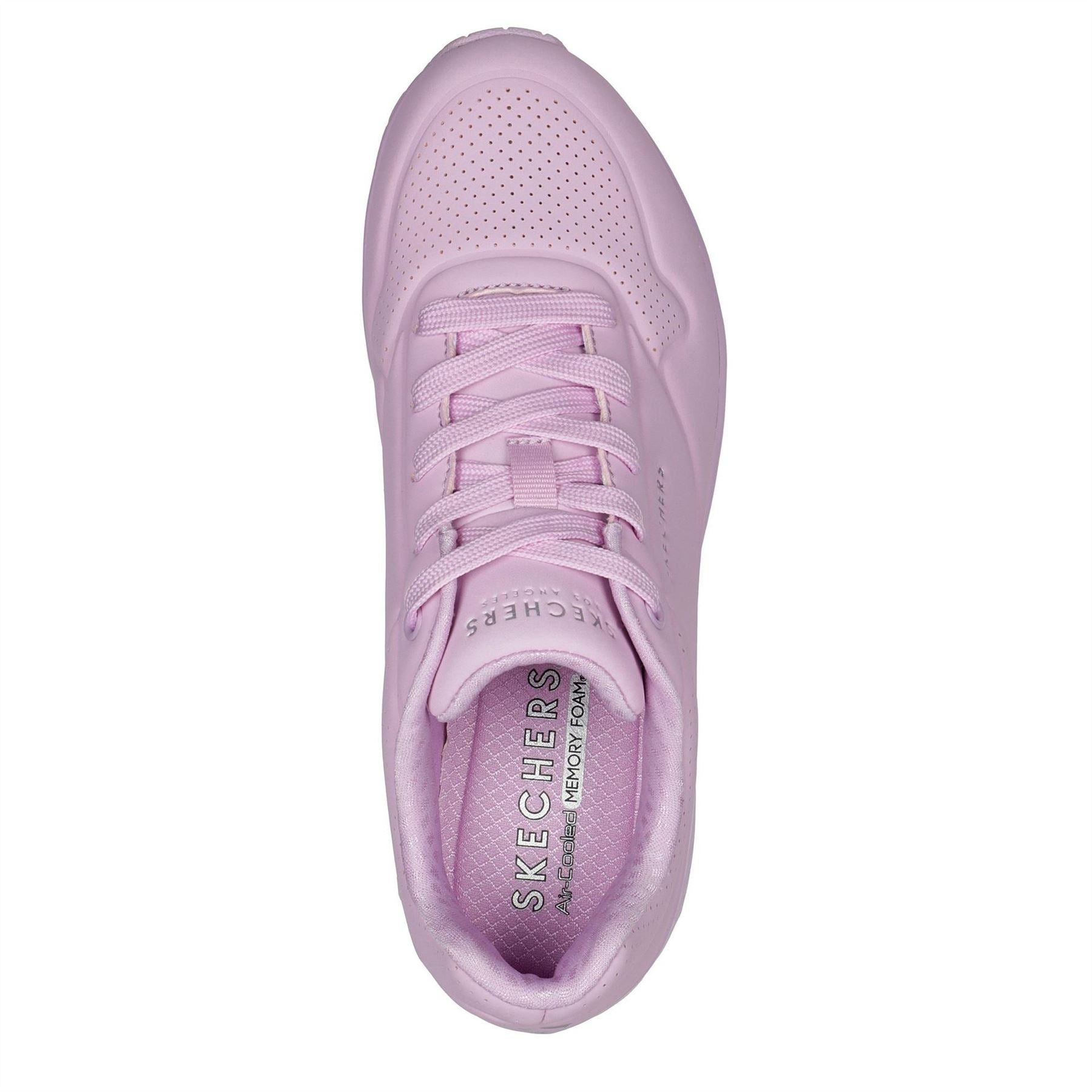 Skechers Womens Pastel Durabuck Lace Up Fash Low Top Trainers