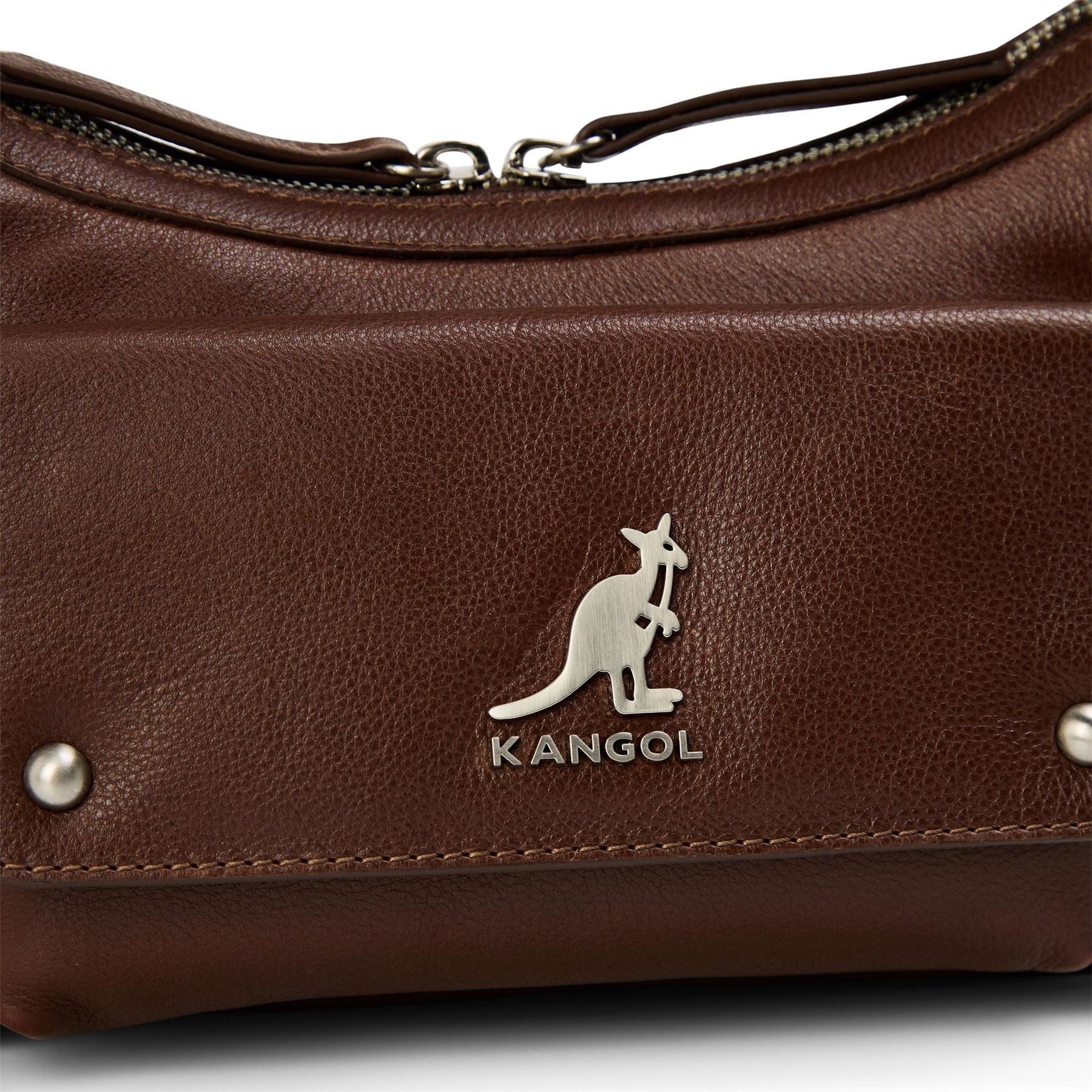 Kangol Utility Hobo with Metal Logo and Strap
