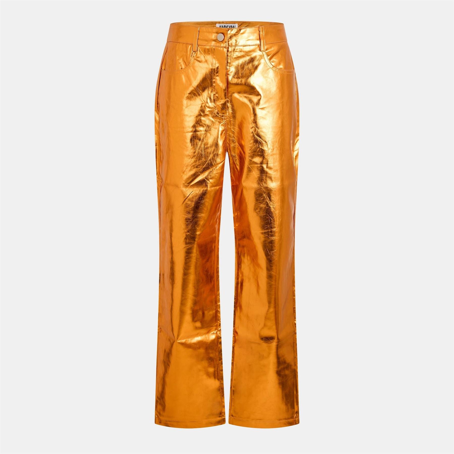 AmyLynn Metallic Patterned Straight Trousers