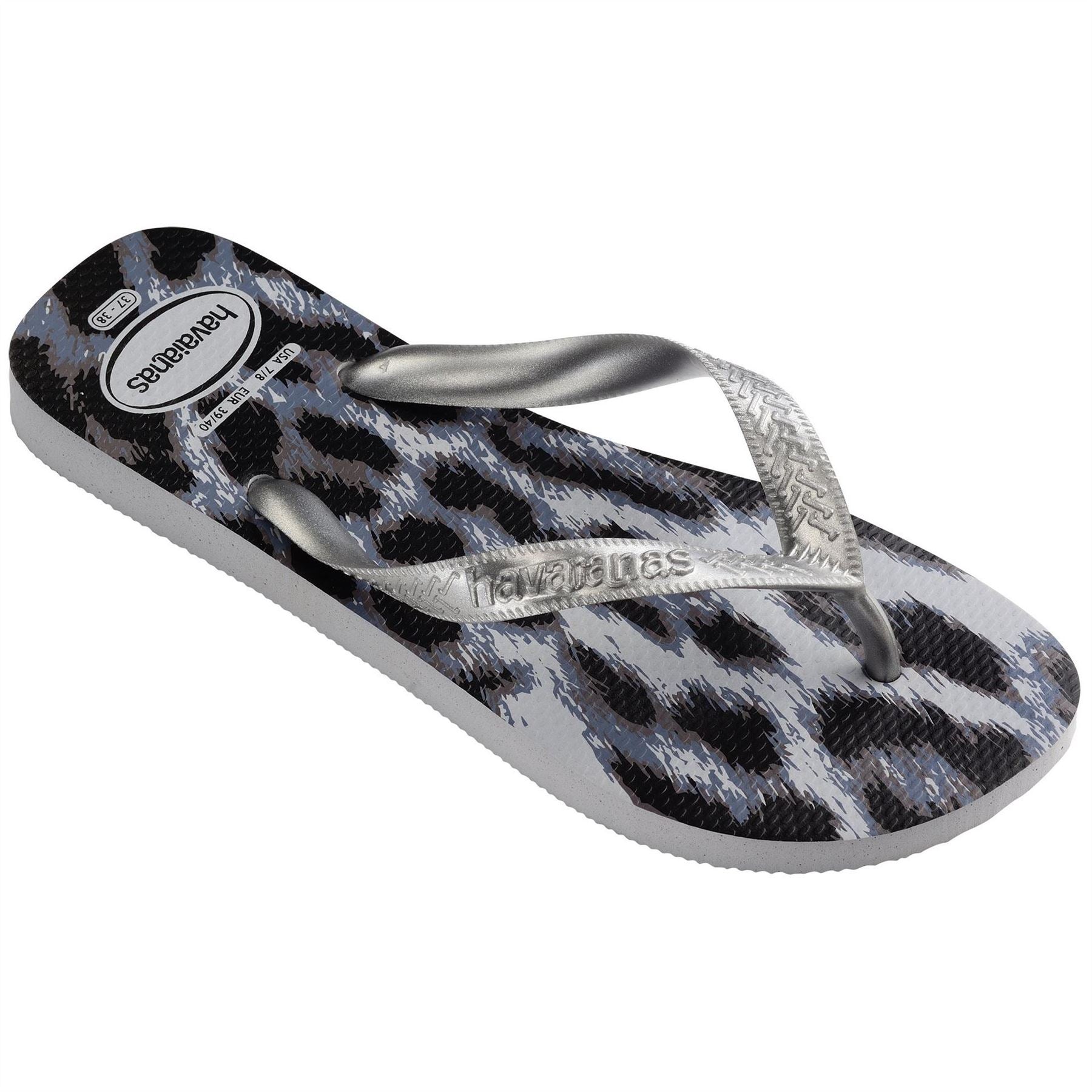 Havaianas Womens Hav. Top Animals Grey Silver Ice Gr Flip Flops