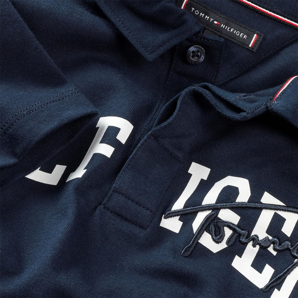 Tommy Hilfiger Script Logo Short Sleeve Polo Shirt