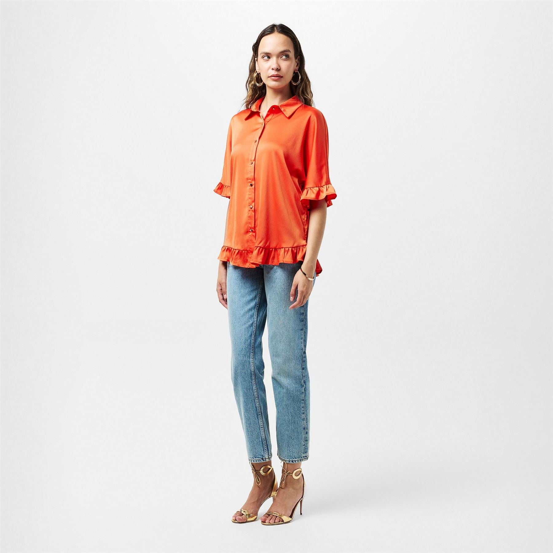 AX Paris Detail Gold Button FronT-Shirt