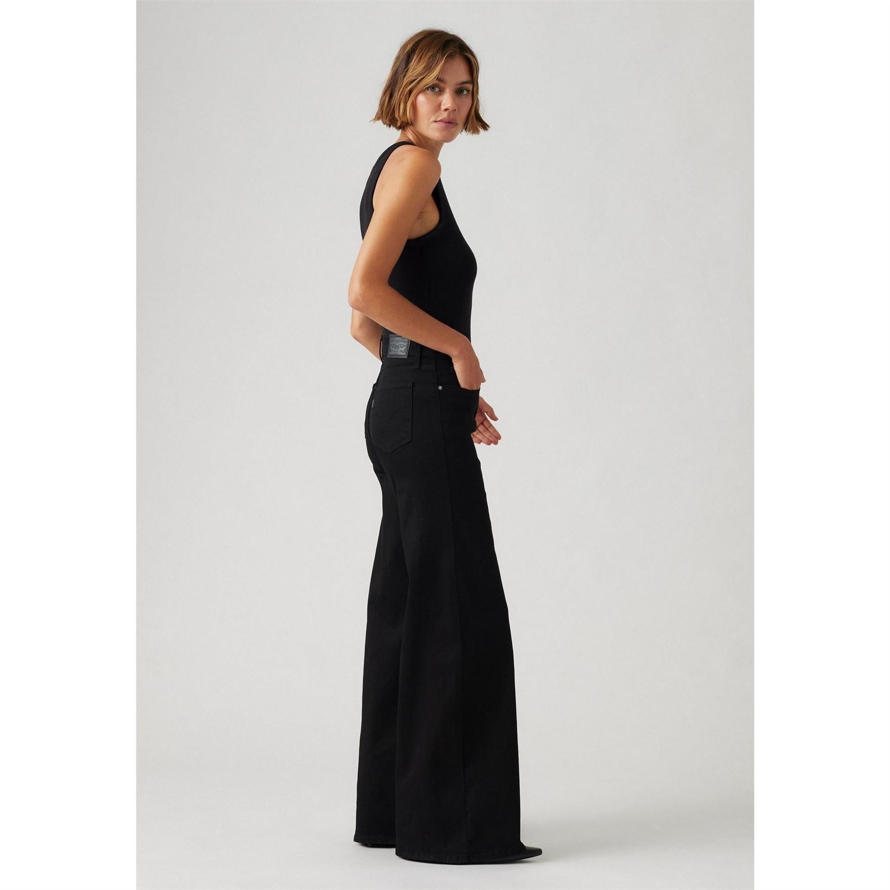 Levis Shaping Wide Leg Soft Blac