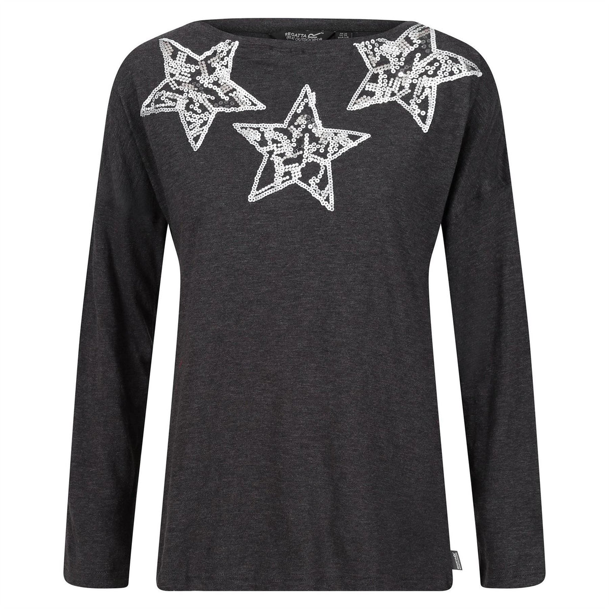 Regatta Carlene Sequin Graphic Boat Neck Long Sleeve T-Shirt