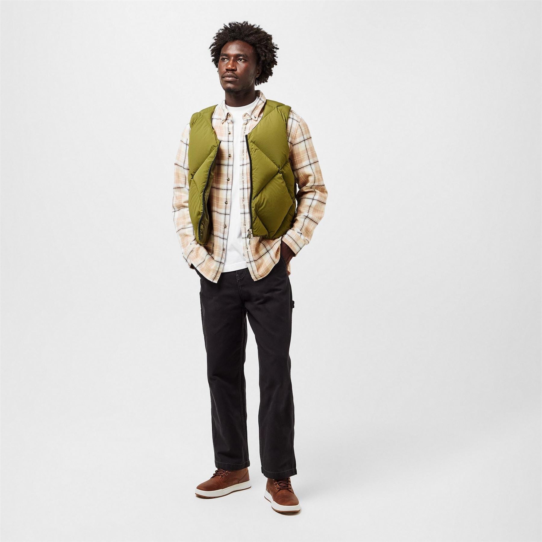 Timberland Collared Neck Button Down Long Sleeve Shirt