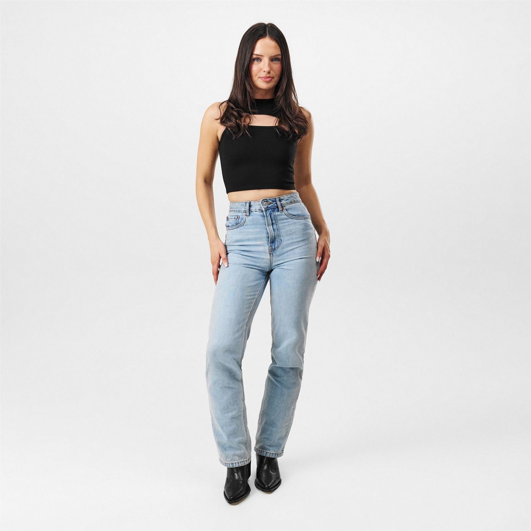 Jack Wills Cropped High Neck Slim Fit Tank