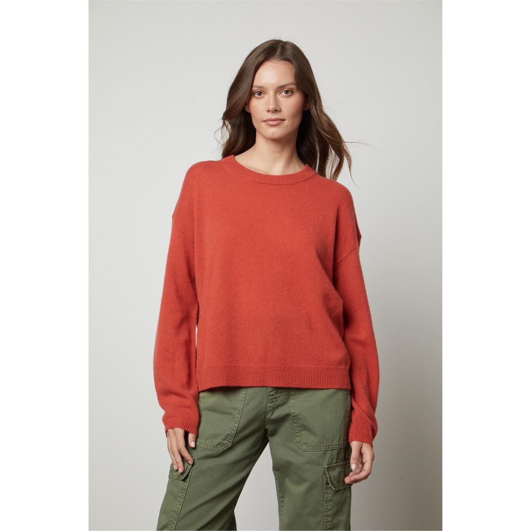 Velvet by Graham and Spencer Regular Fit Drop Shoulder Long Sleeve Sweater