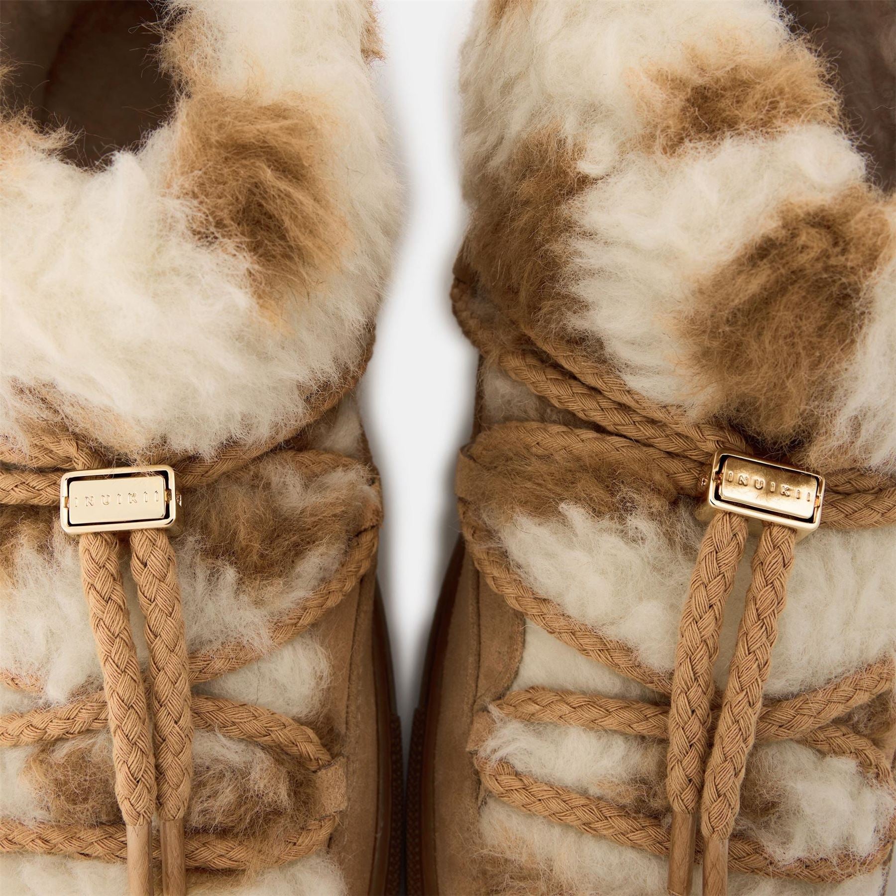 Inuikii Teddy Low Snug Boots Lace Up Flats