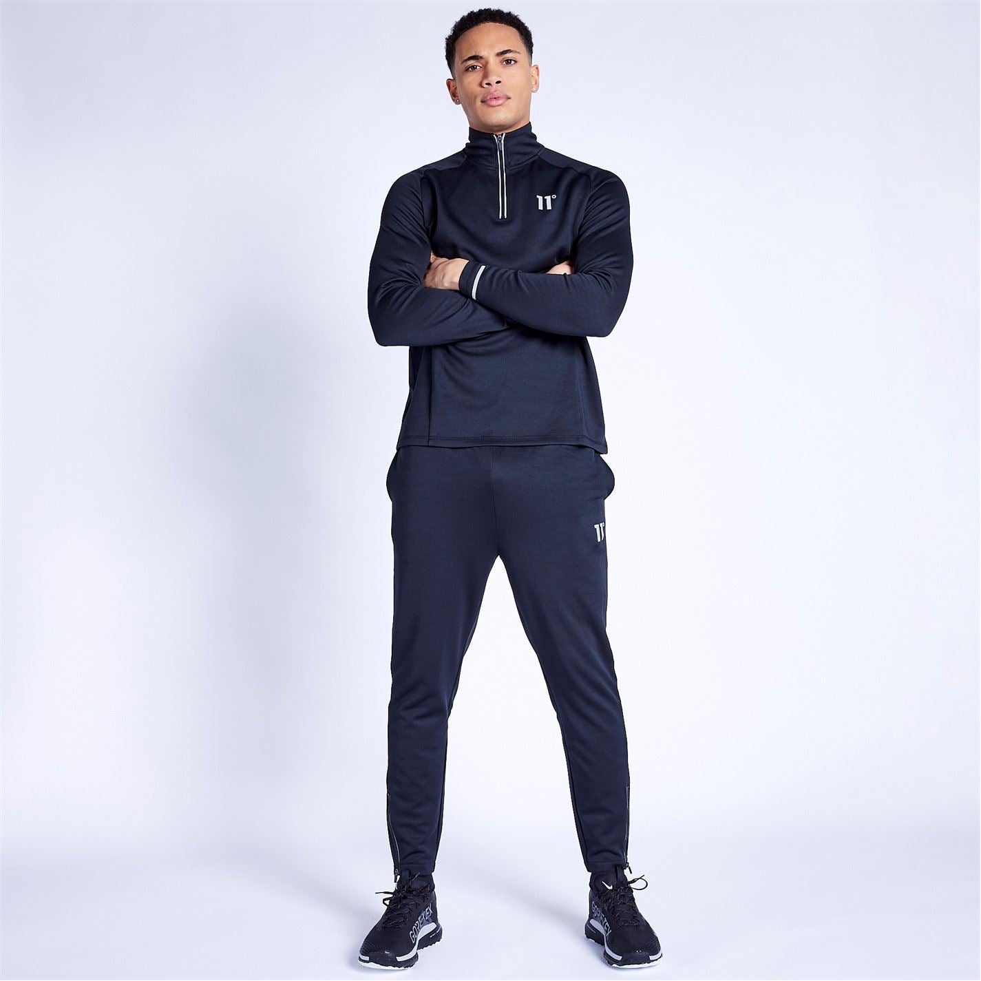 11 Degrees Oxygen Quarter Zip Top   Black