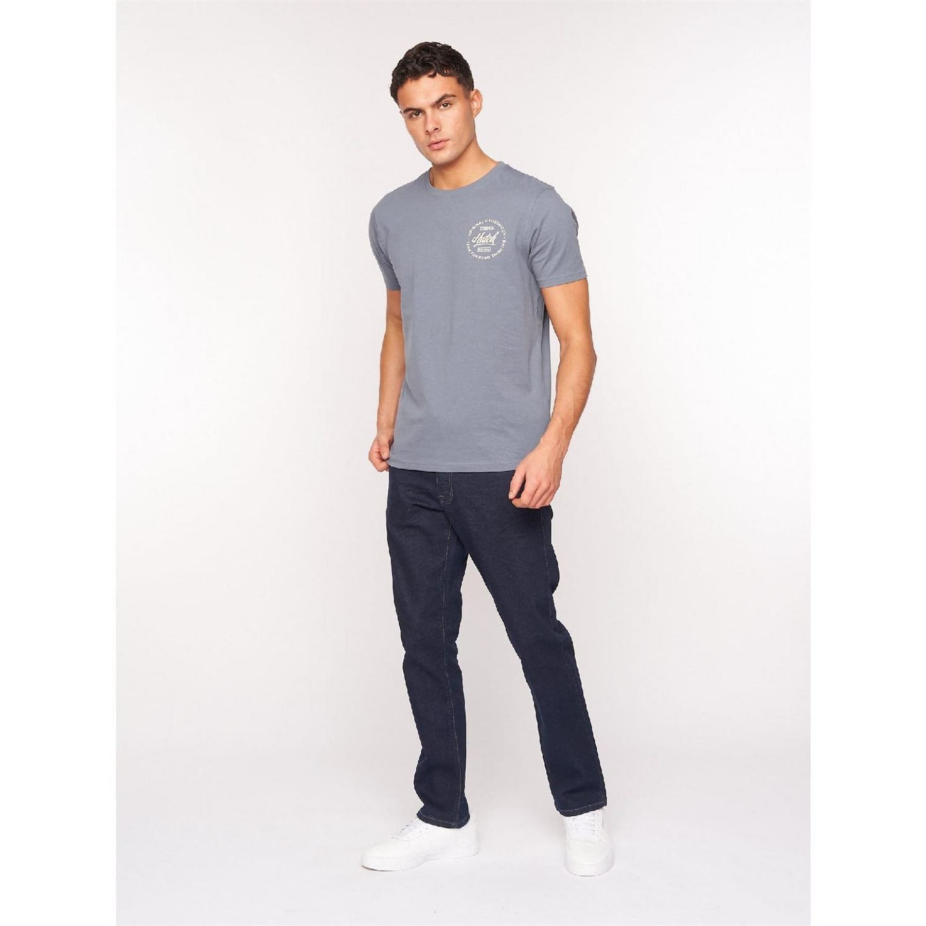 Crosshatch Raw Straight Fit Jeans