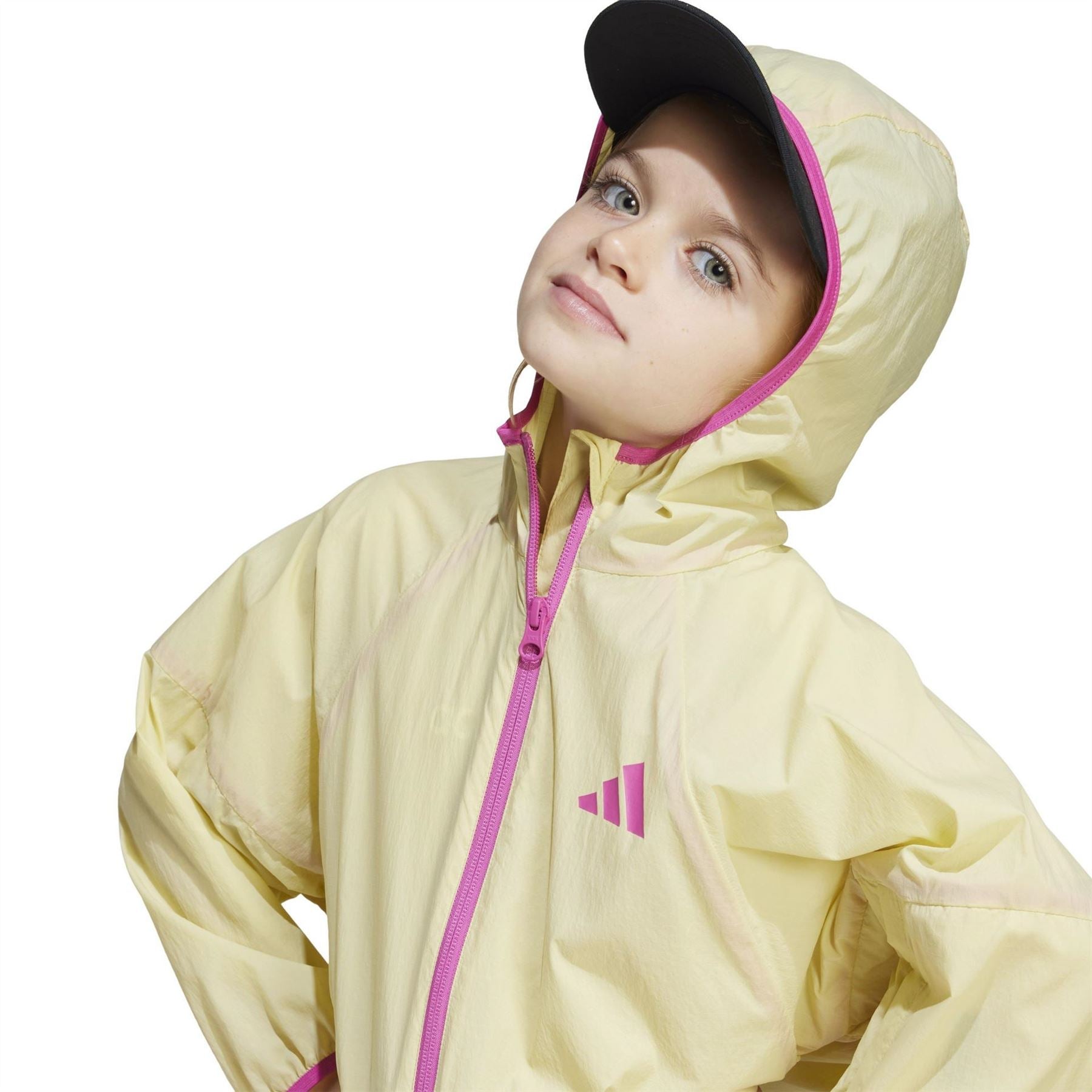 adidas Solid Patterned Full Zipper Windbreaker Jacket