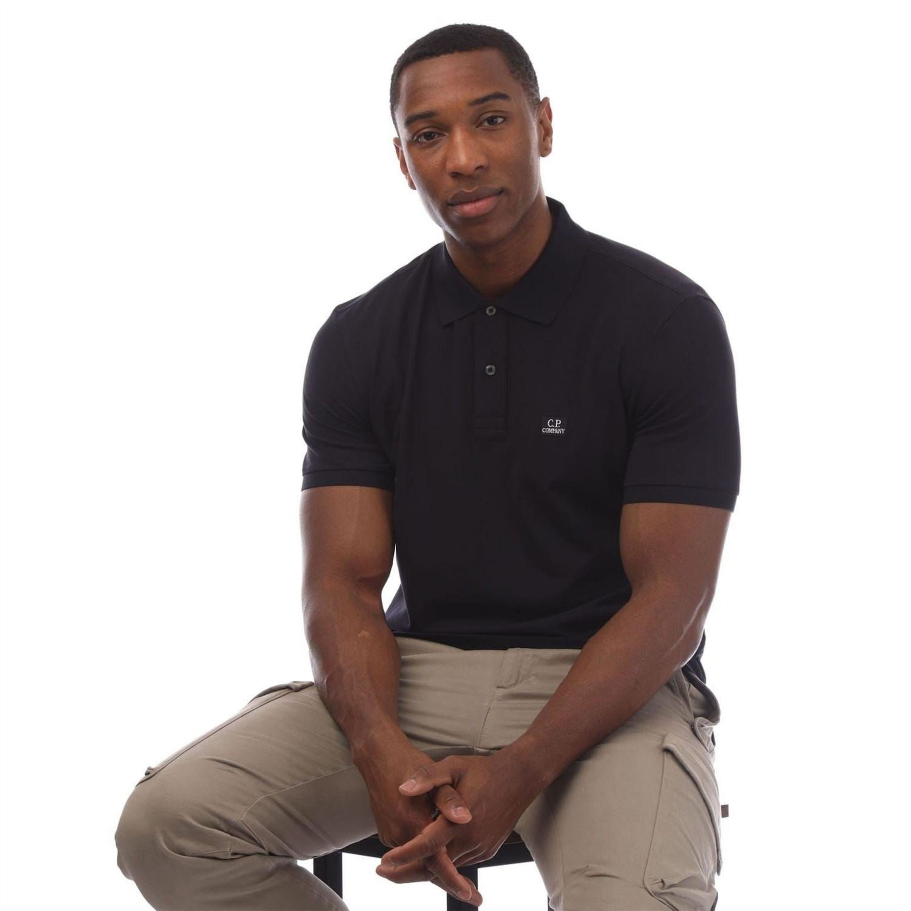 CP Company Piquet Logo Polo Shirt