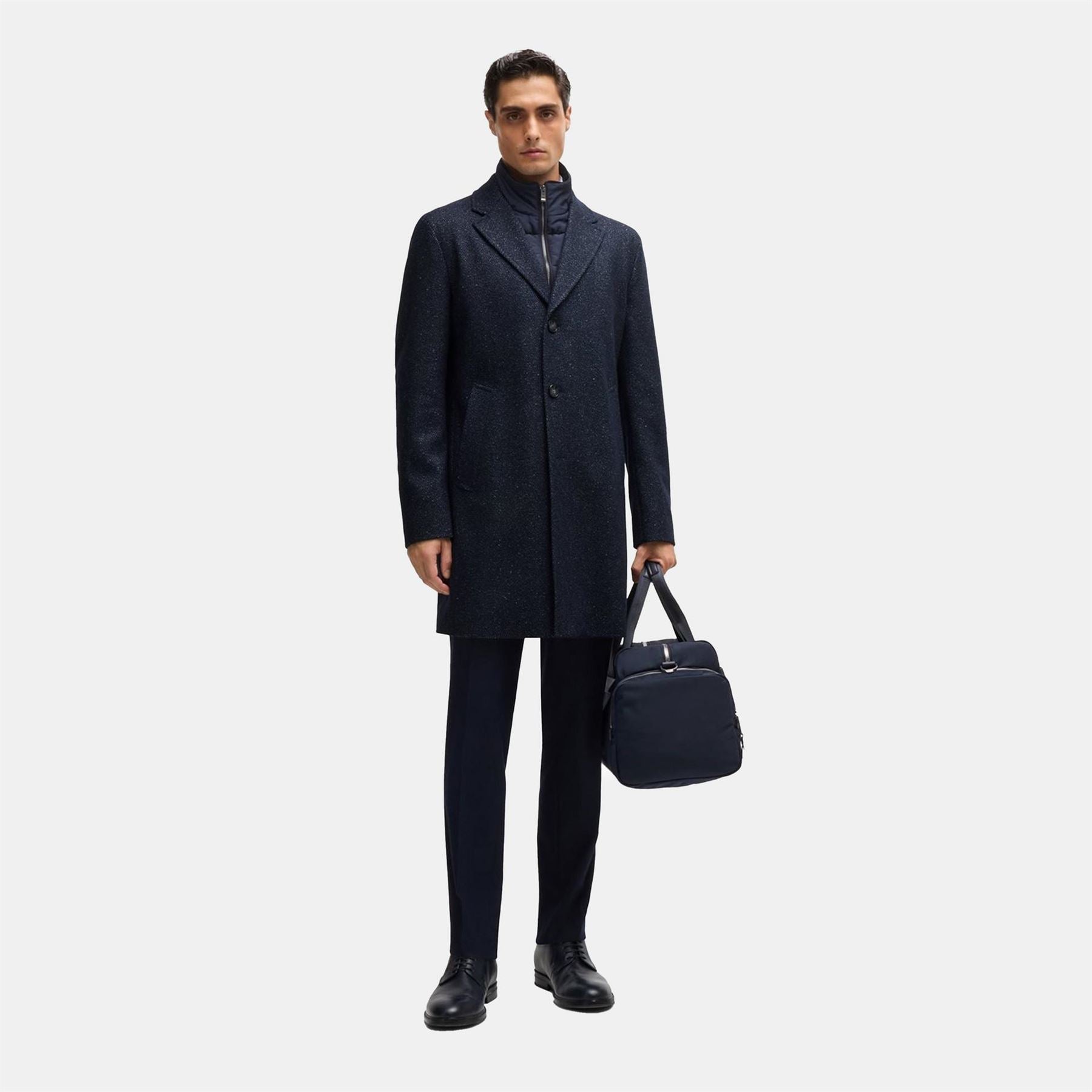 Boss H Hyde Bib 234 Black Structured Peacoat