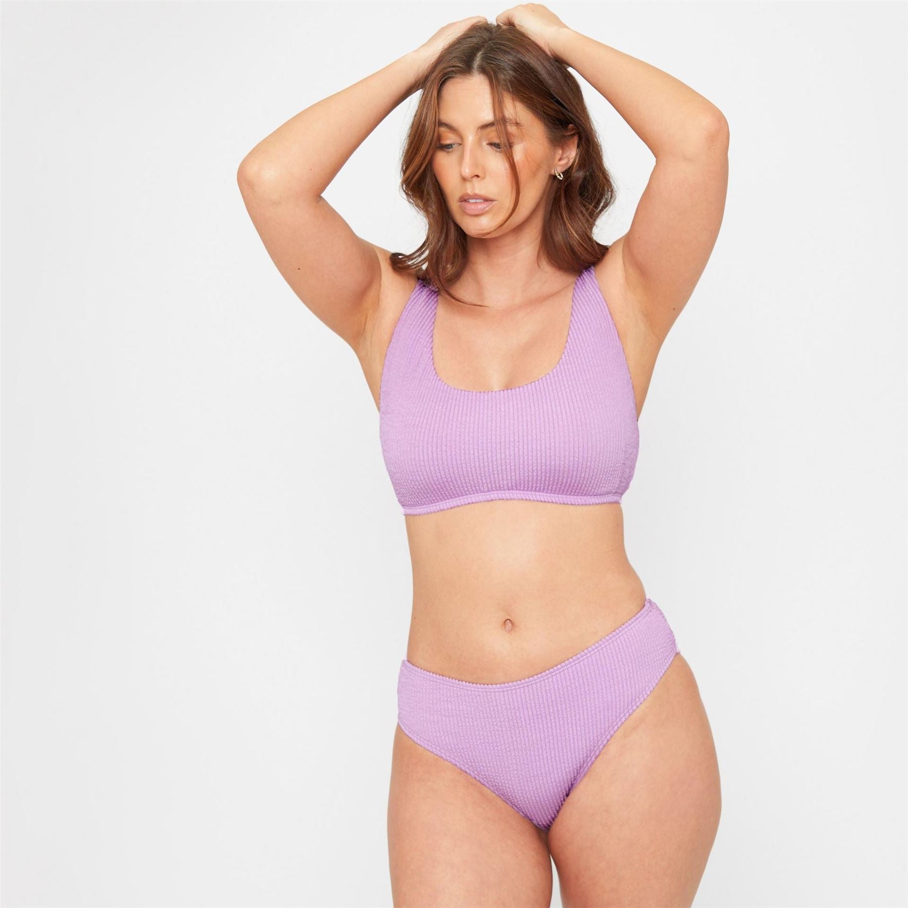 Be You Textured Square Neck Bikini Top