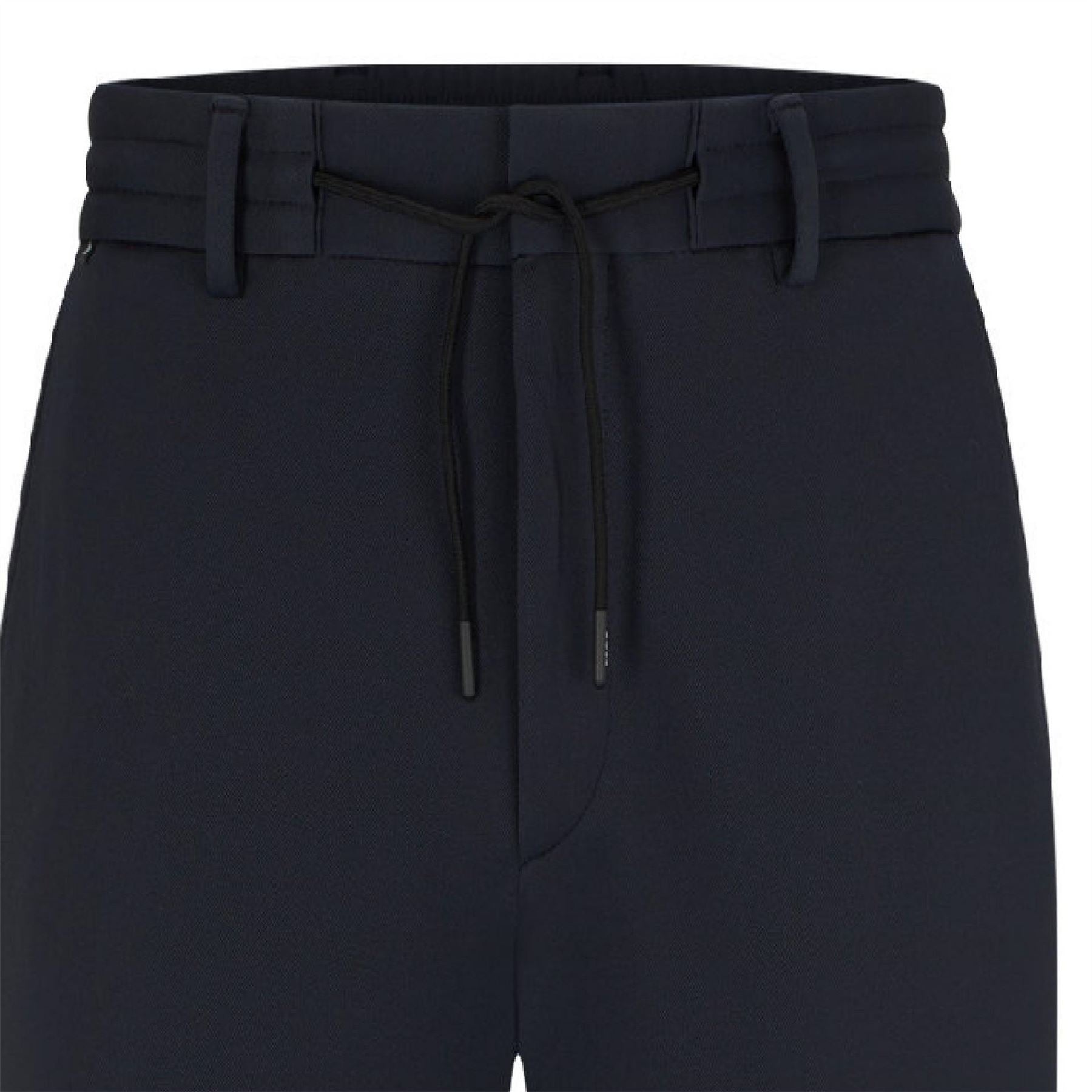 Boss Geniusj Solid Patterned Straight Leg Trousers