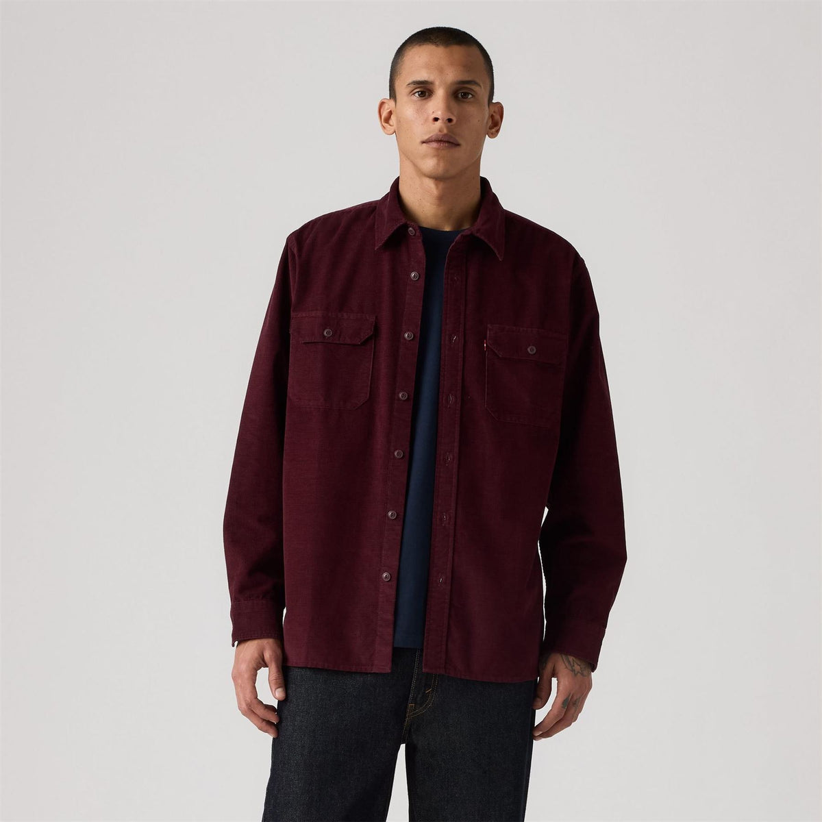 Levis Jackson Collared Long Sleeve Relaxed Fit Shirt