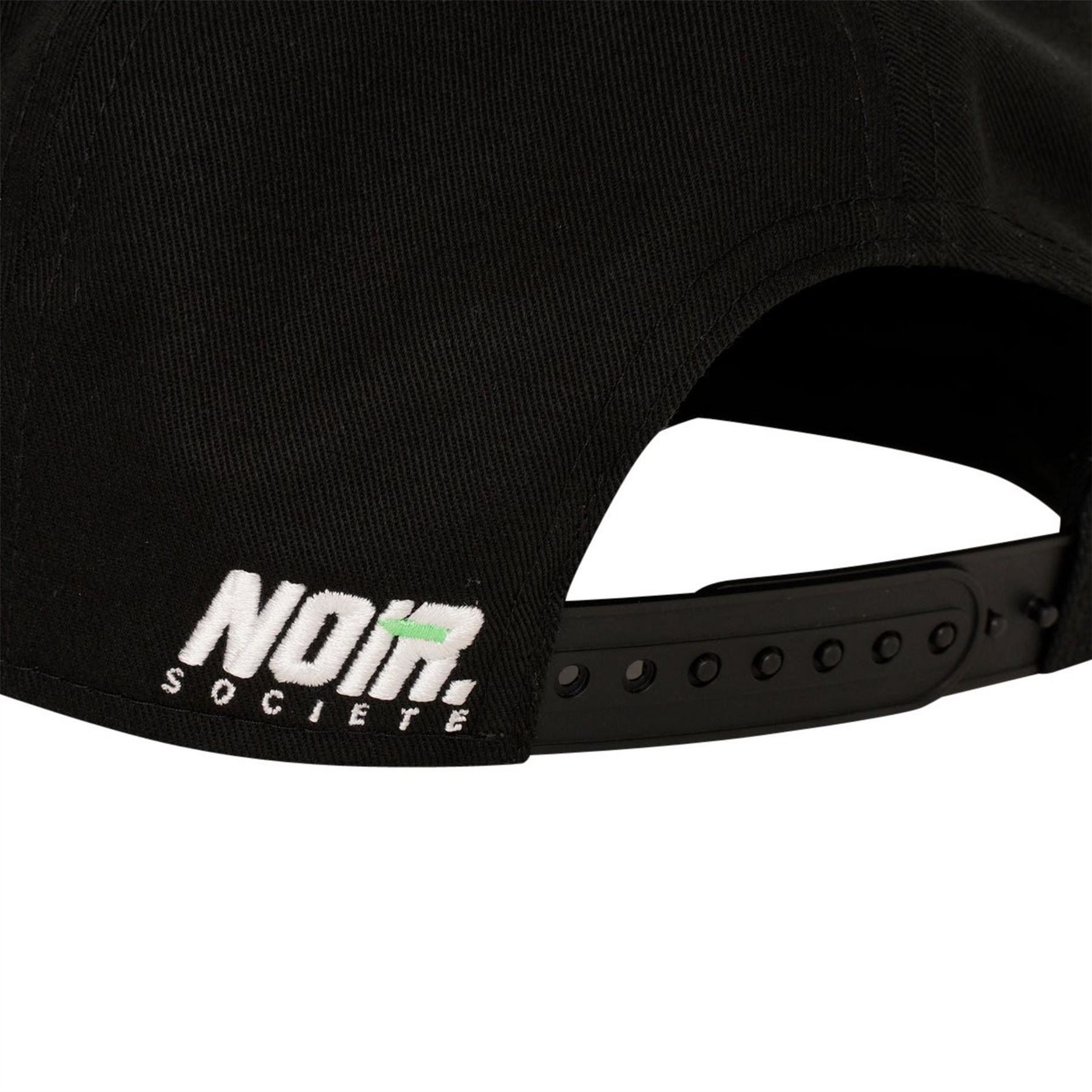 Societe Noir Racer Snapback Cap with Lettering