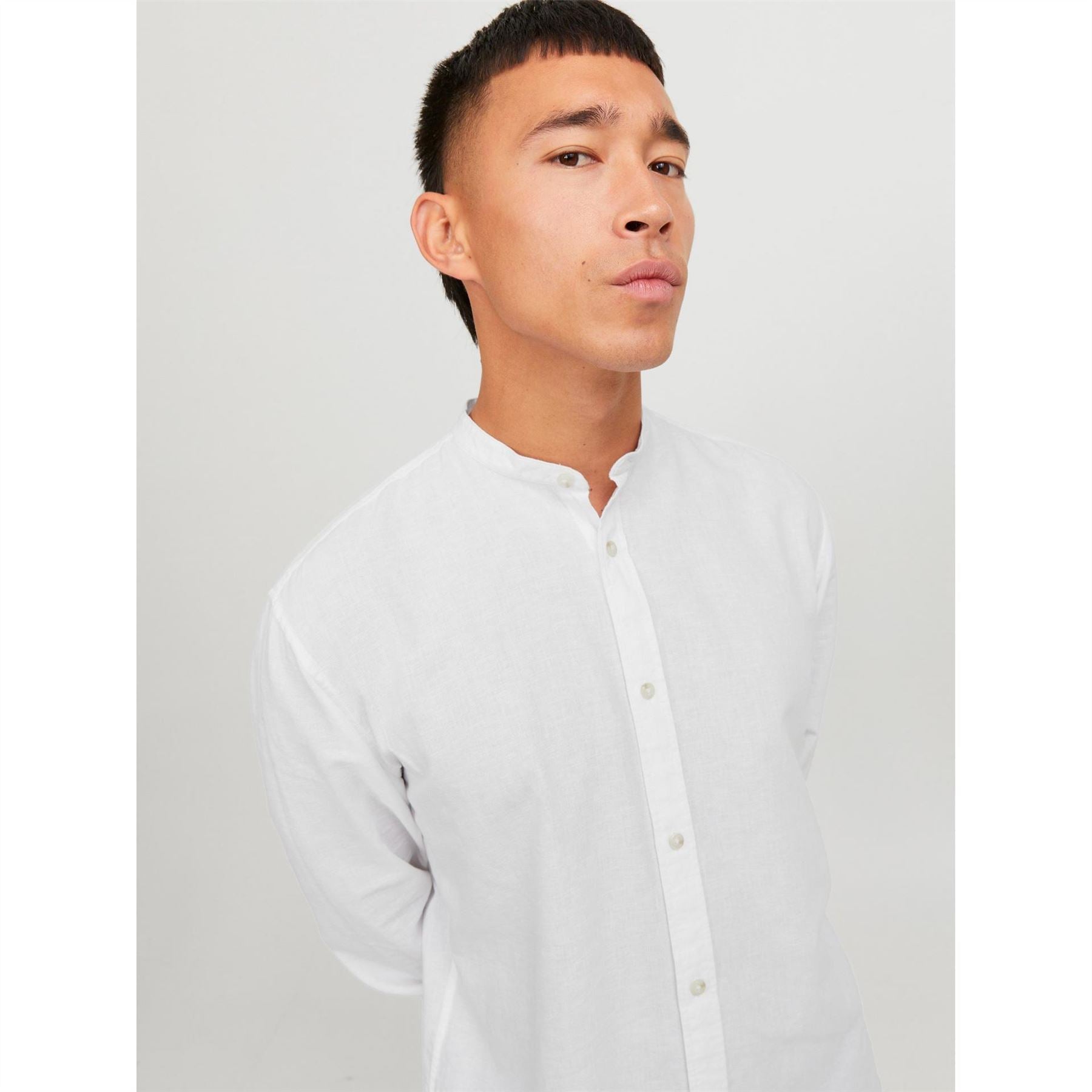 Jack and Jones Long Sleeve Buttoned Linen Shirt