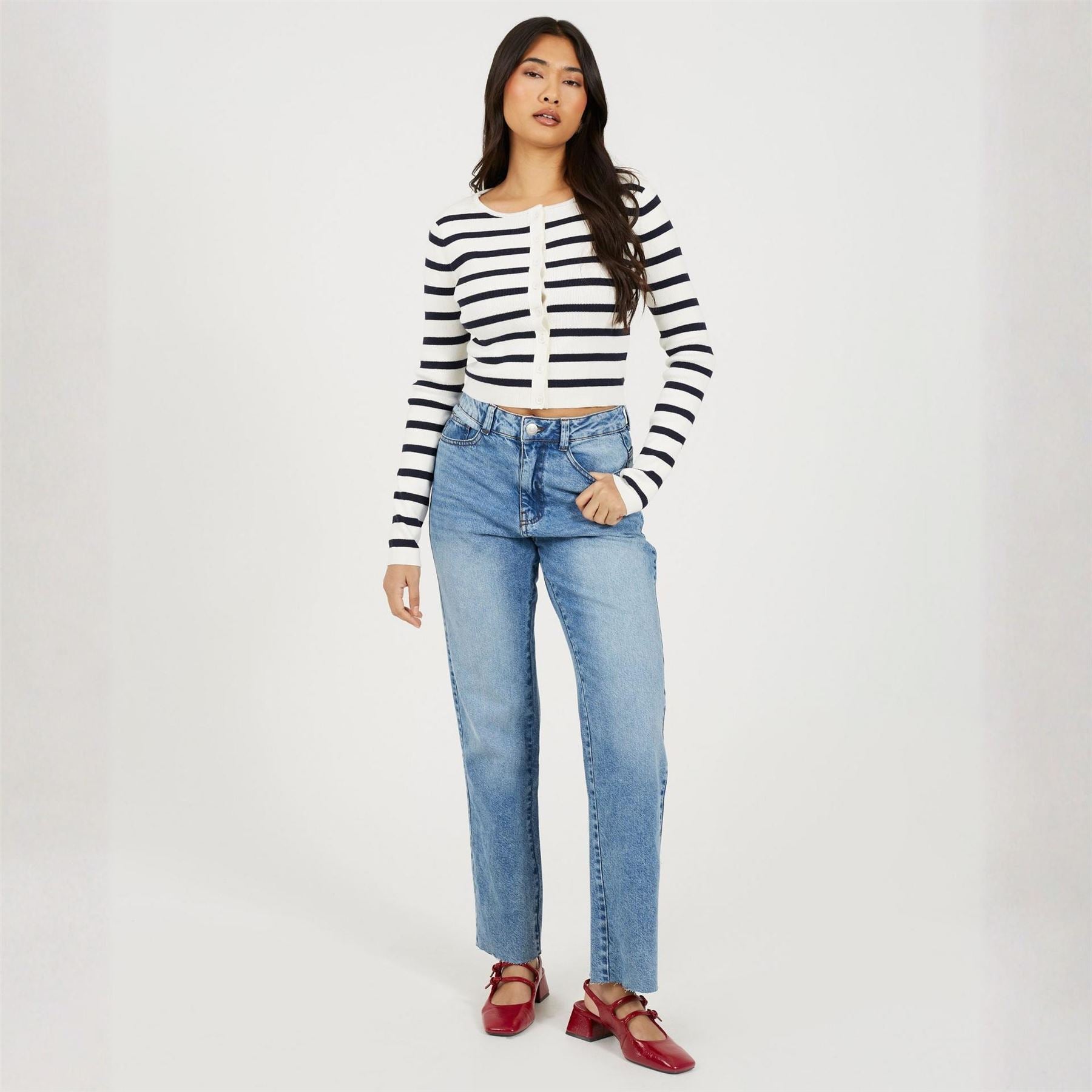Brave Soul Womens Straight Leg Denim Jeans