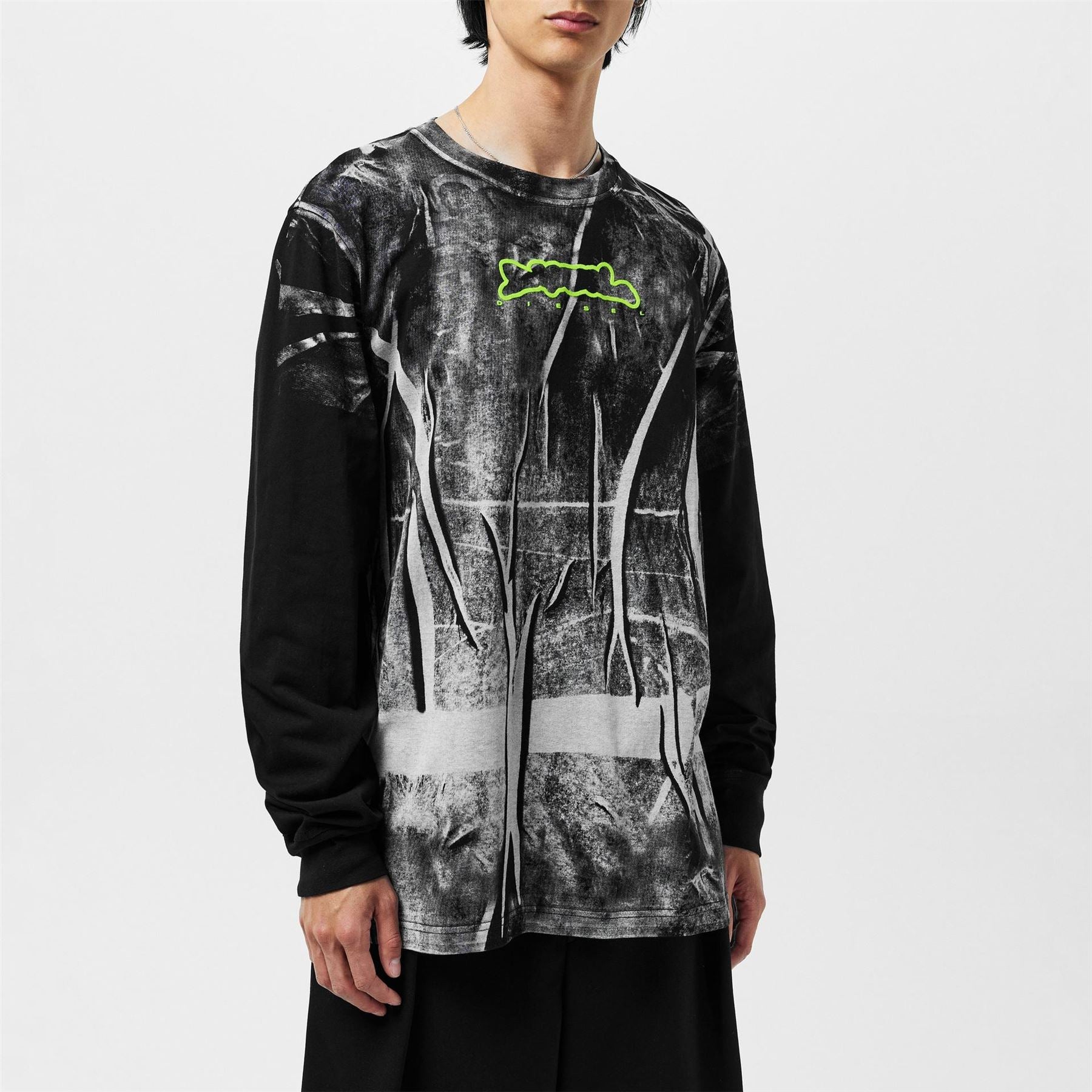 Diesel Regular Fit Long Sleeve Crew Neck T-Shirt