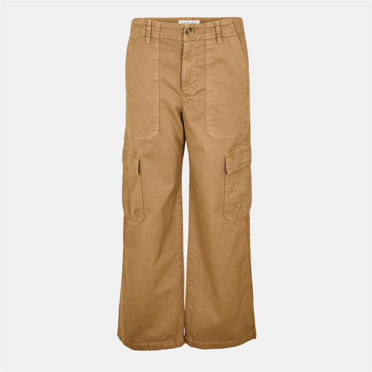 Velvet by Graham and Spencer Solid Wide Leg Cargo Trousers