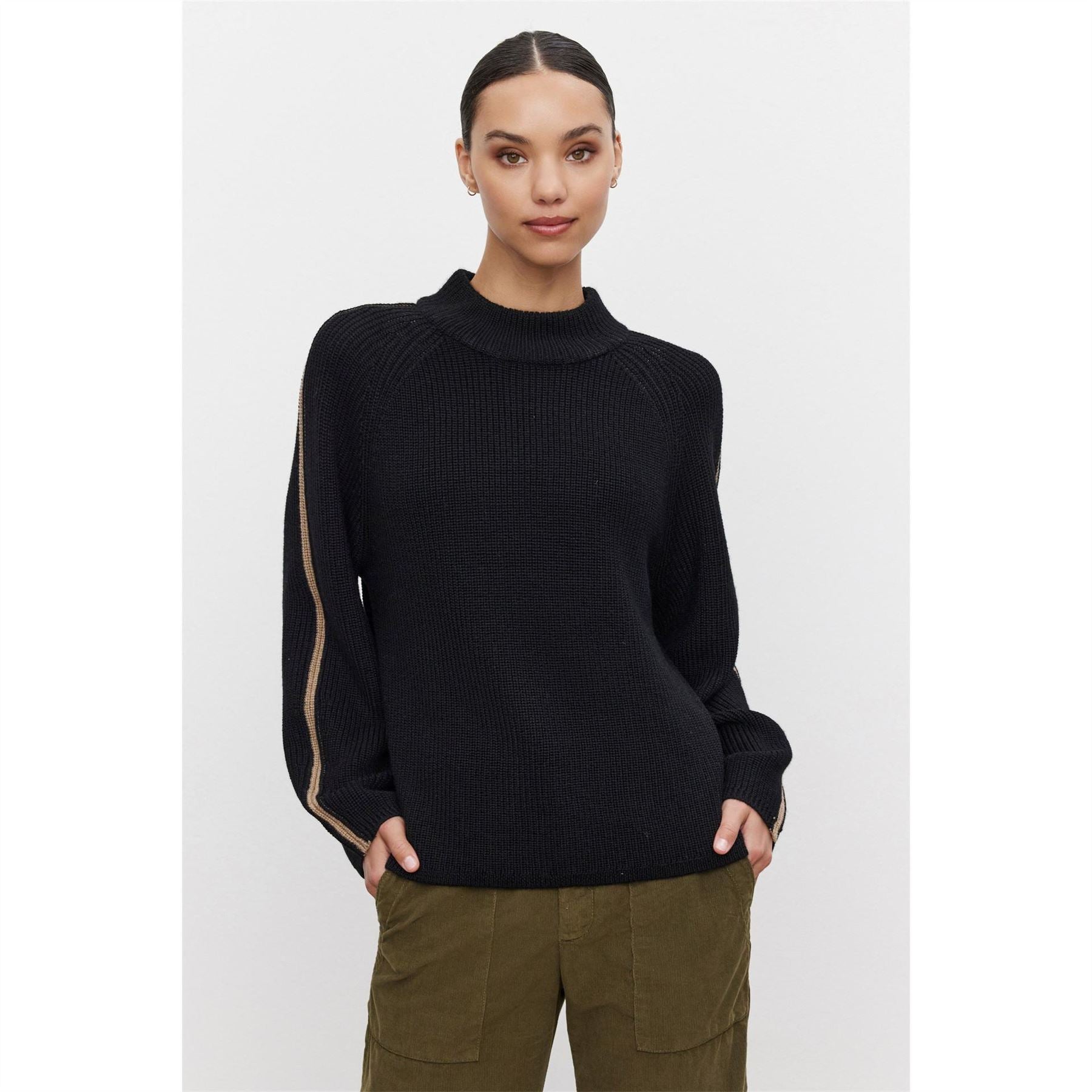 Velvet by Graham and Spencer Regular Fit Mock Neck Long Sleeve Sweater