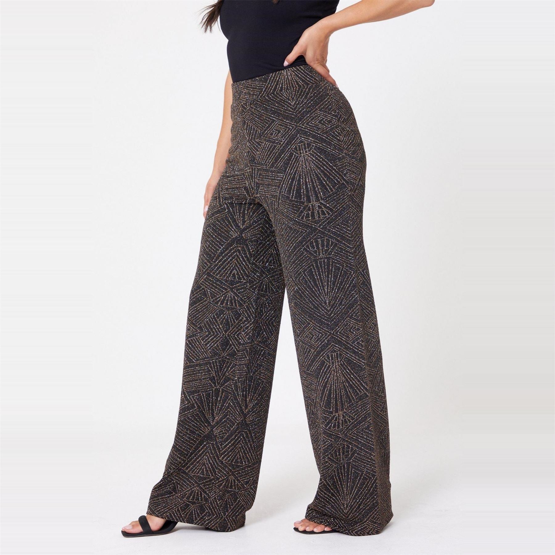 Be You Lurex Straight Leg Trouser