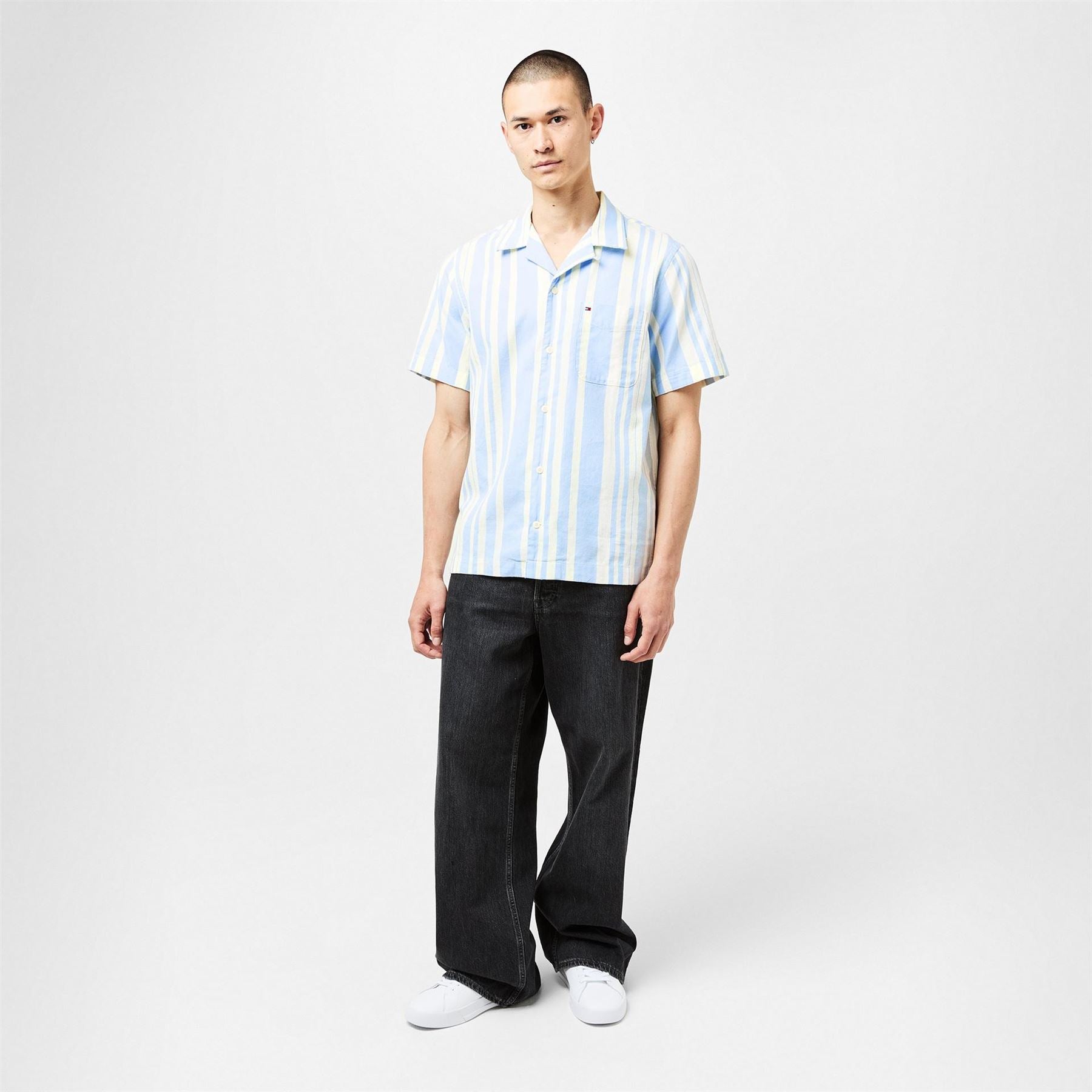 Tommy Hilfiger Horizontal Striped Short Sleeve Shirt