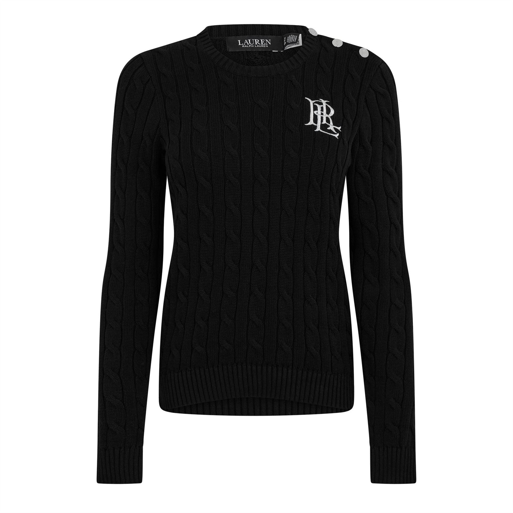 Lauren by Ralph Lauren Trim Cable Knit Jumper