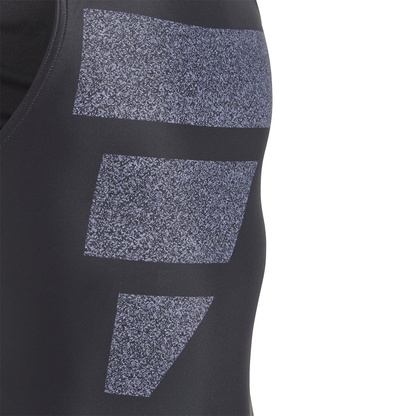 adidas Big Bars Graphic Swimsuit Junior Girls