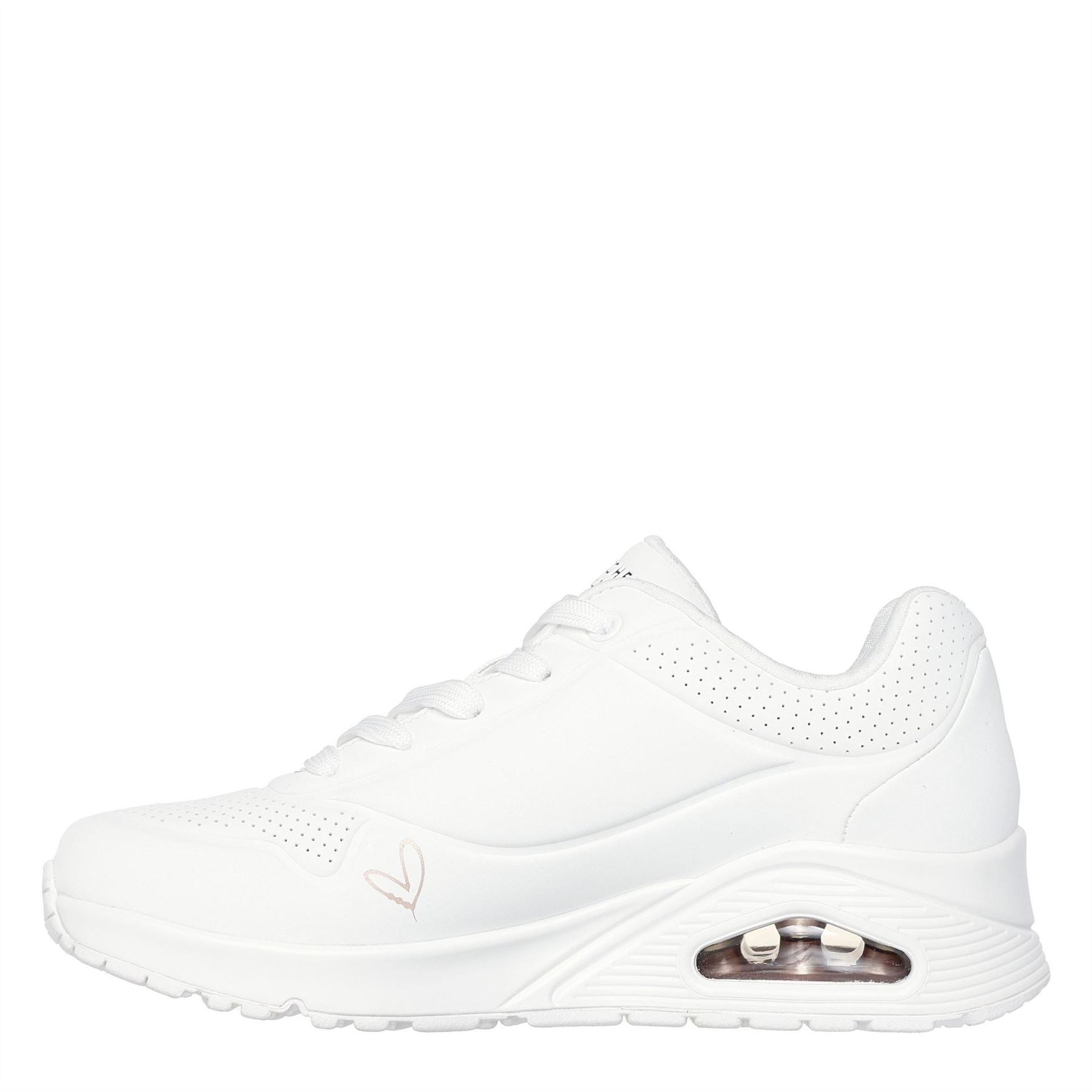 Skechers Womens Mylar Embroidery Heart De Low Top Trainers