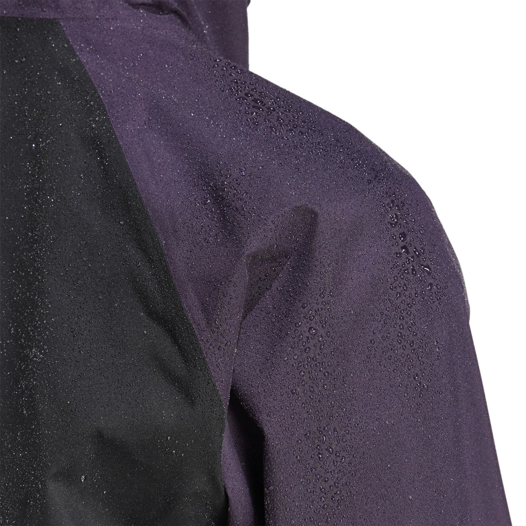 adidas Color Block Front Zipper Pocket Rain Coat