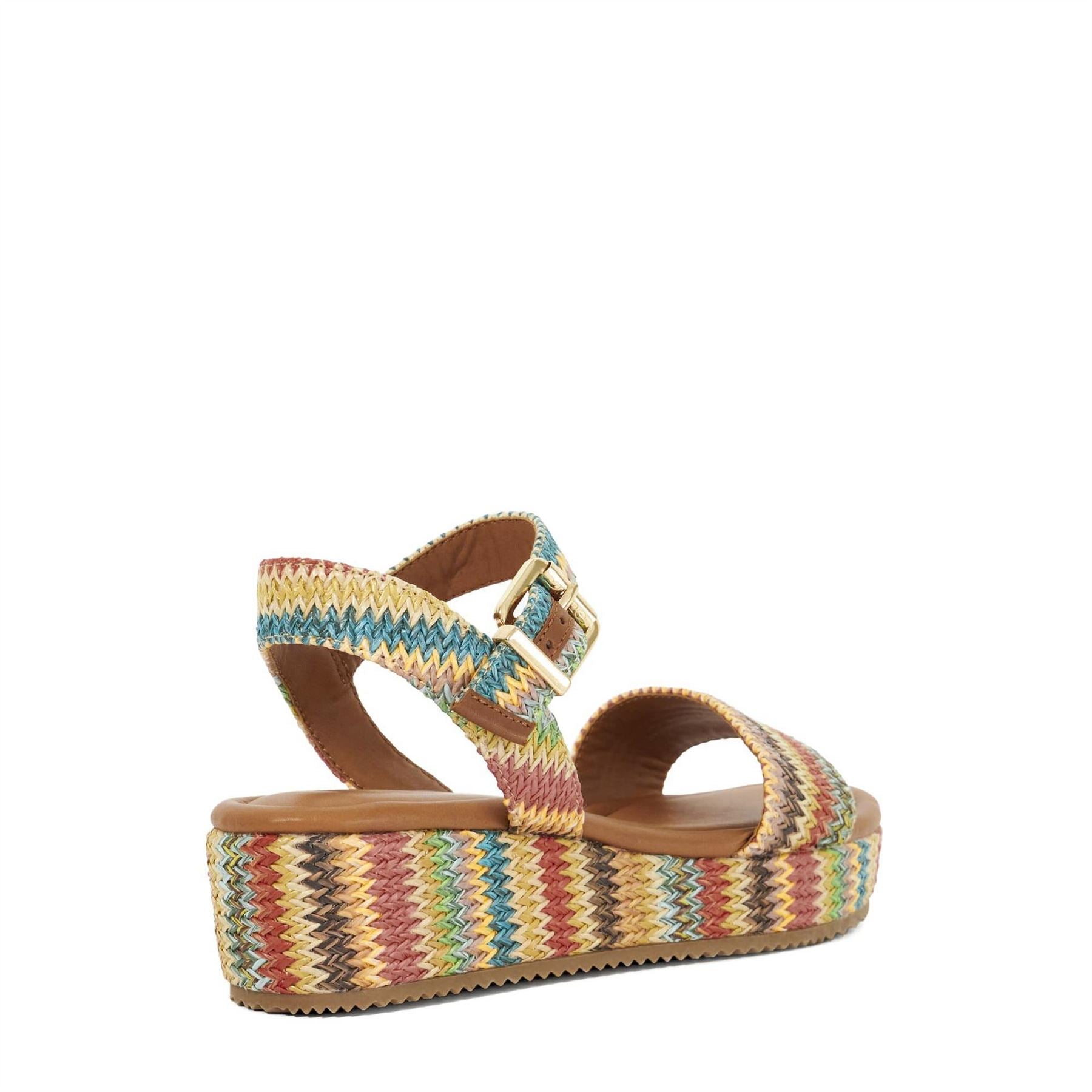 Dune London Chevron Open Toe Flatform Sandals