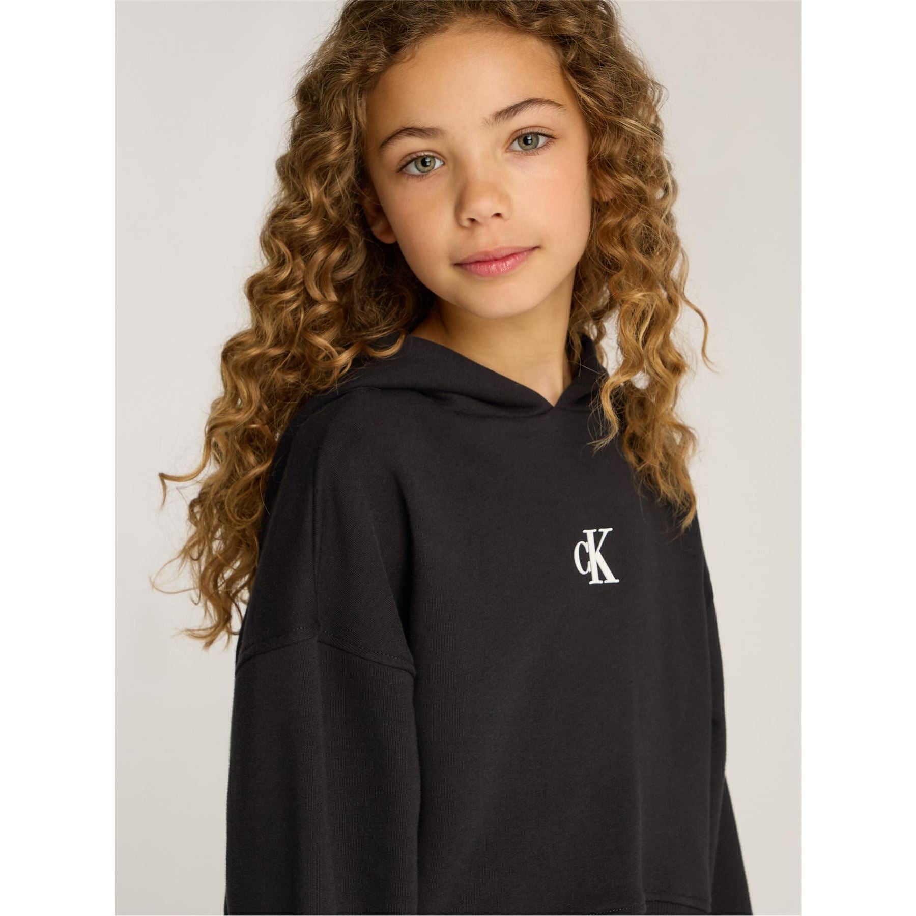 Calvin Klein Jeans Boxy Cropped Drop Shoulder Hoodie