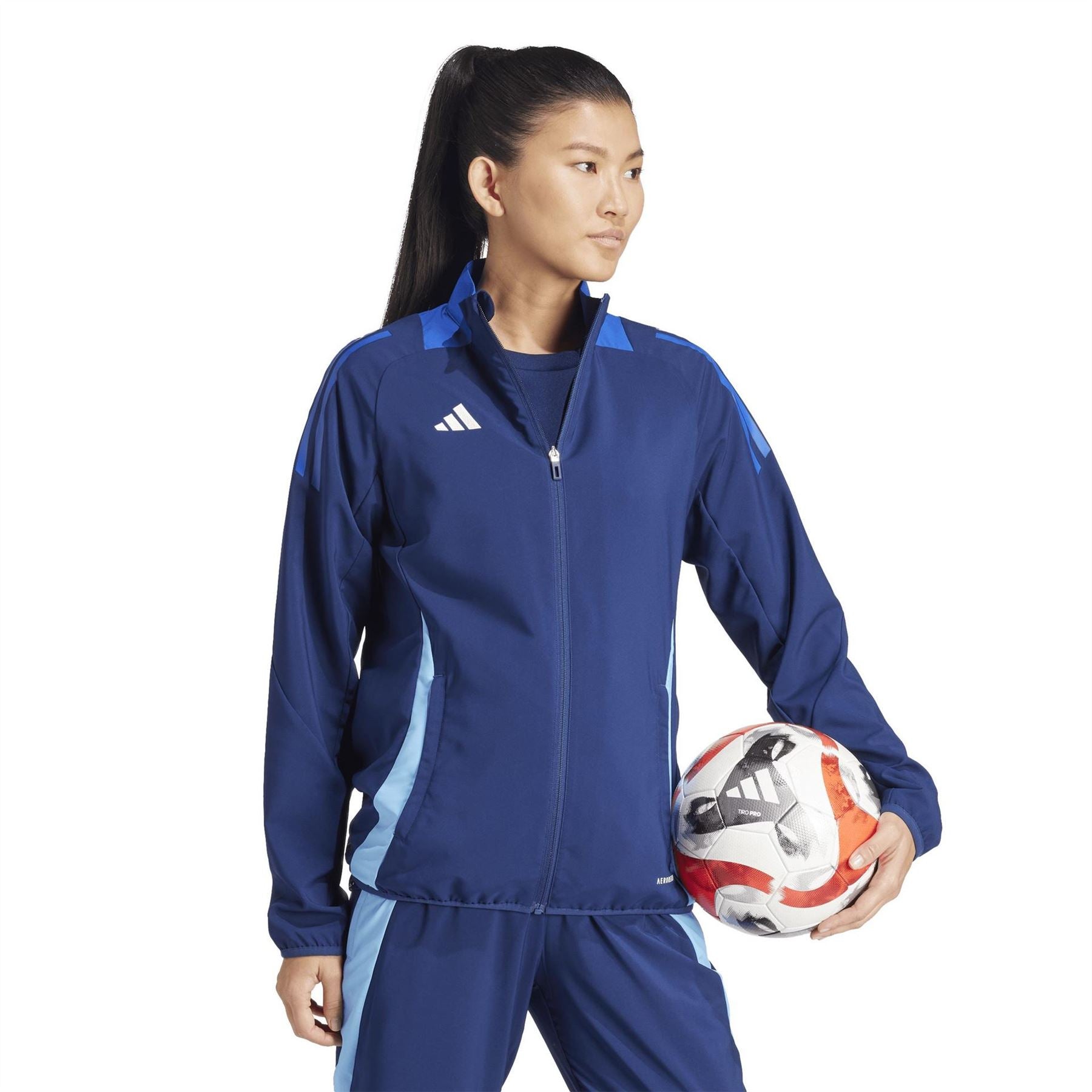 adidas Tiro24 Funnel Neck High Collar Long Sleeve Athletic Top