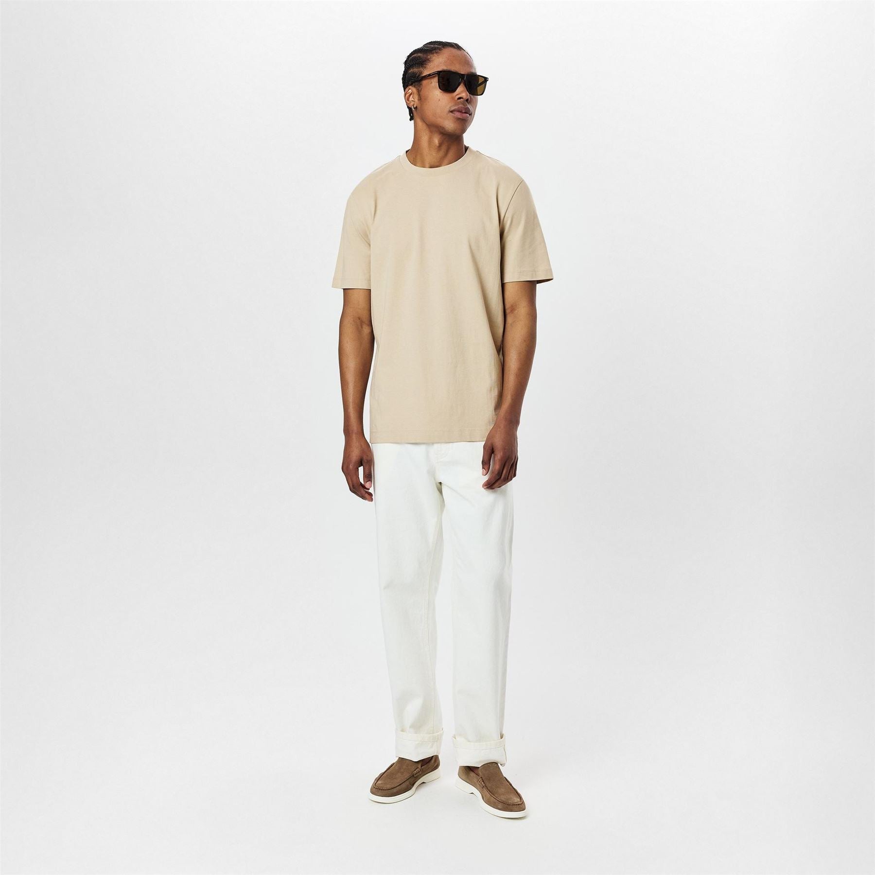 Boss Box Print Crew Neck Regular Fit T-Shirt