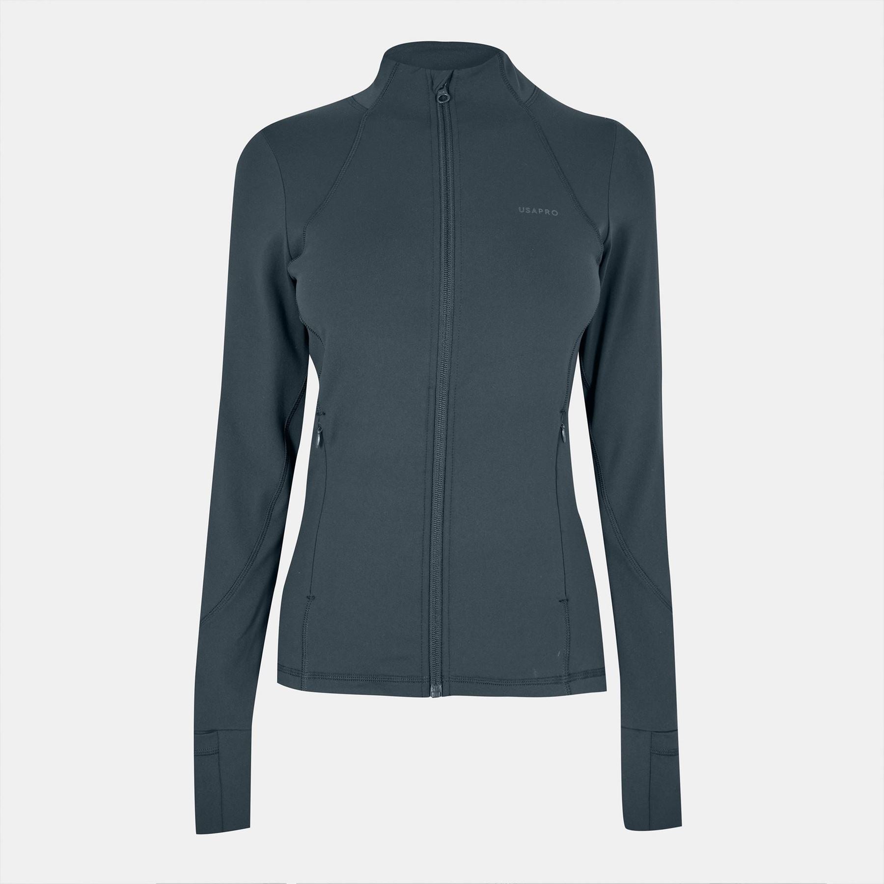 USA Pro Core Fitness Long Sleeve Slim Fit Performance Training Jacket