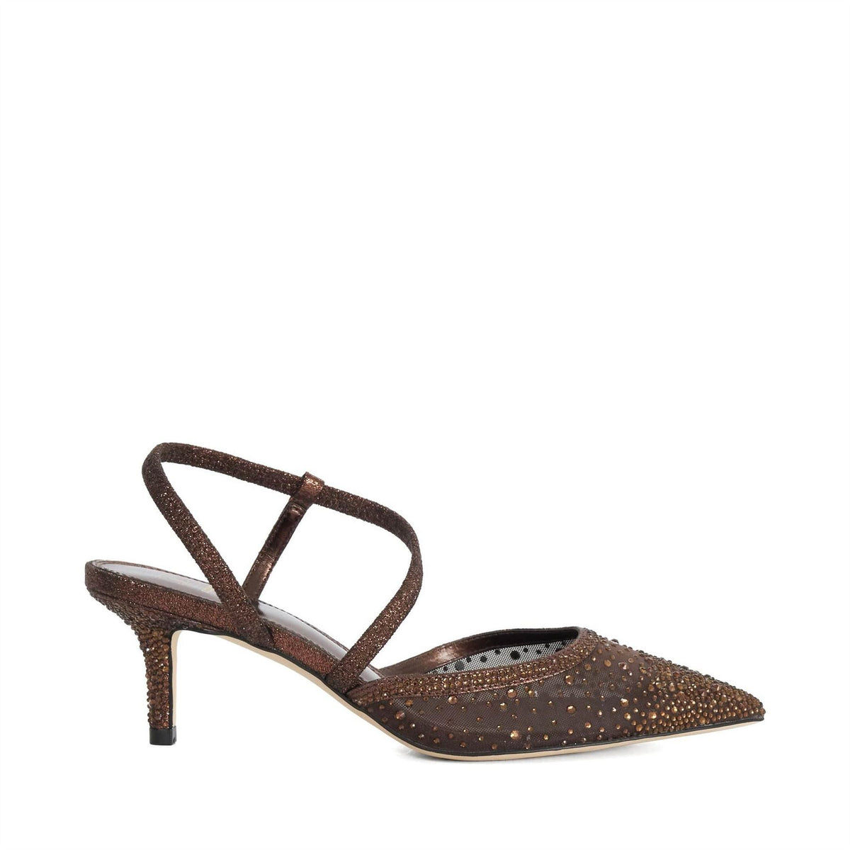 Dune London Chasing Ld61 Textured Metallic Slingback Pumps