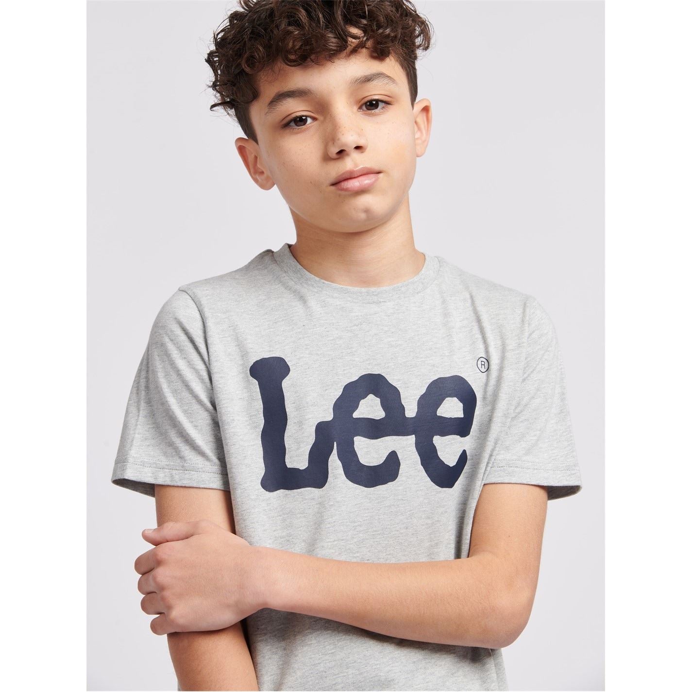 Lee Wobbly Lettering Crew Neck T-Shirt